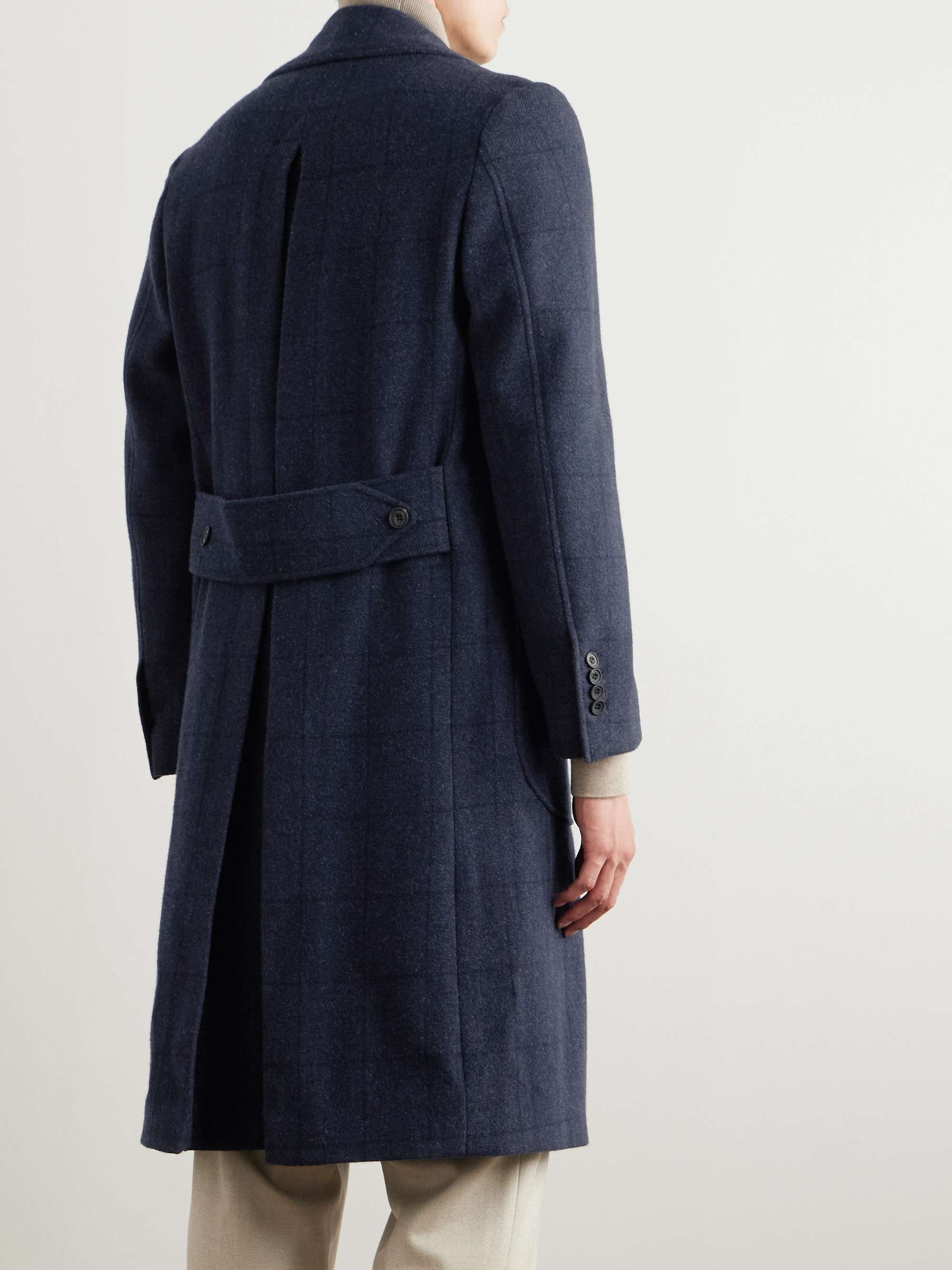Ulster Double-Breasted Checked Wool Coat view