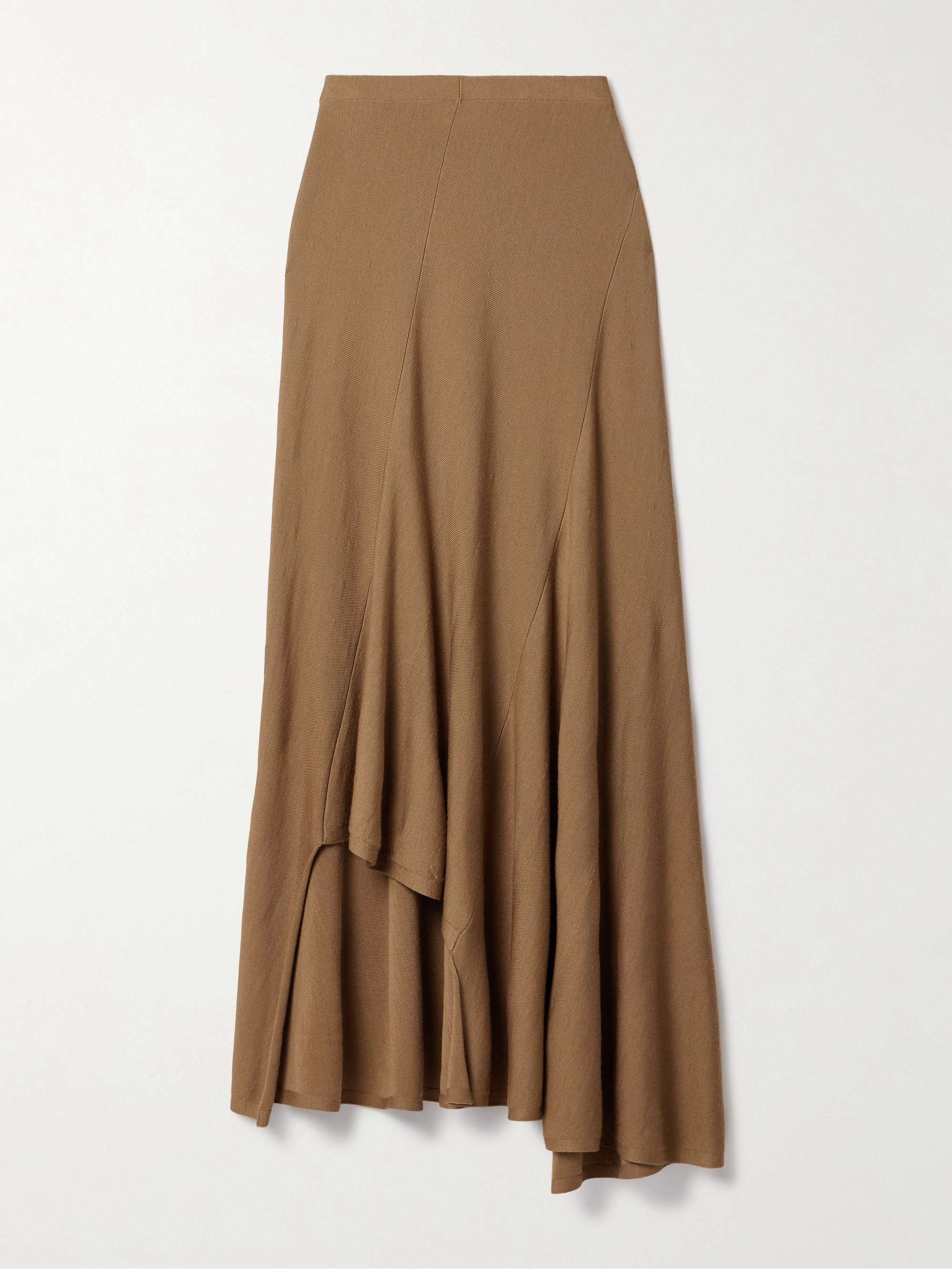 Asymmetric wool-blend midi skirt hero visual