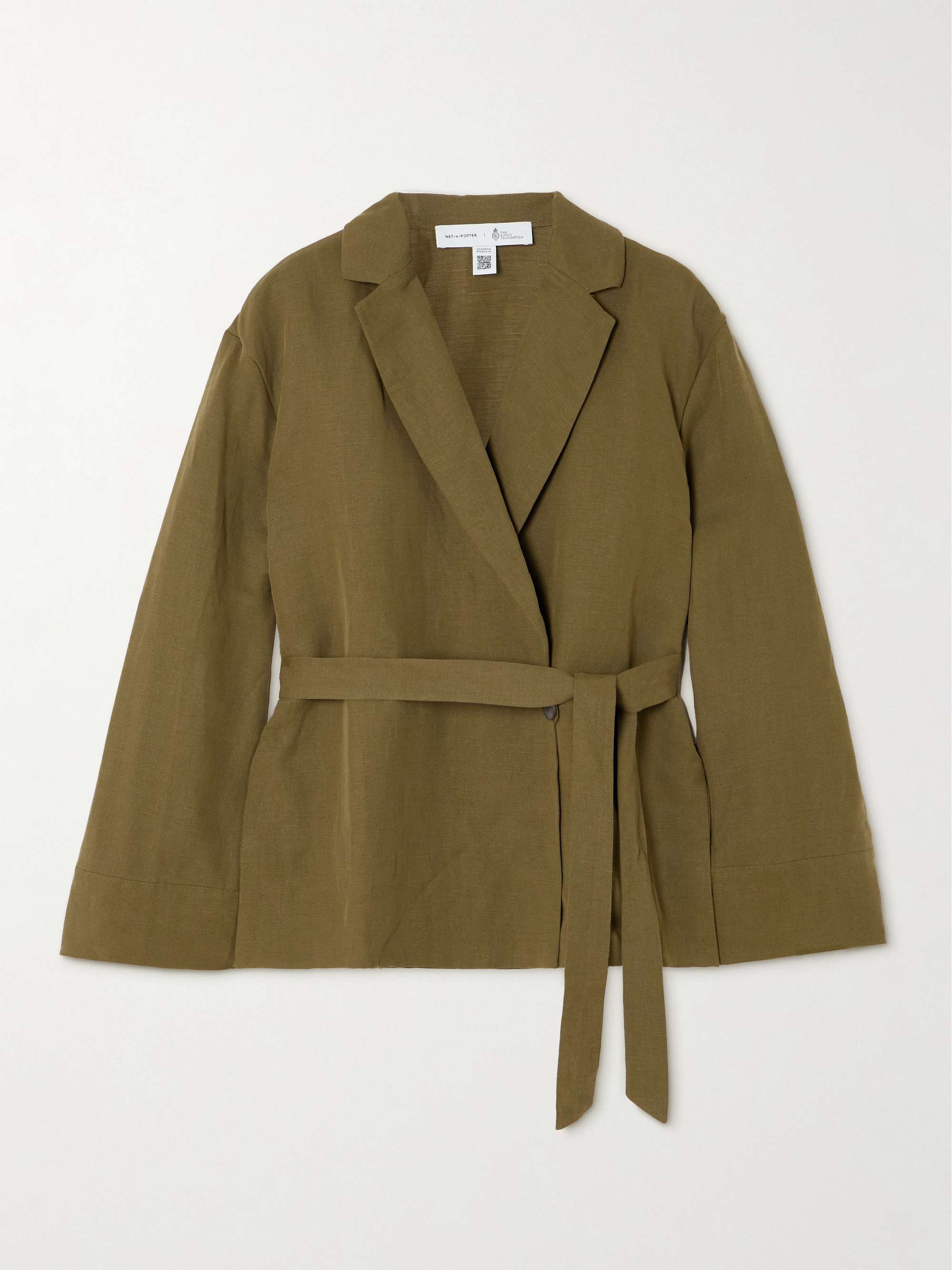 Belted linen and TENCEL™ Lyocell-blend jacket hero visual