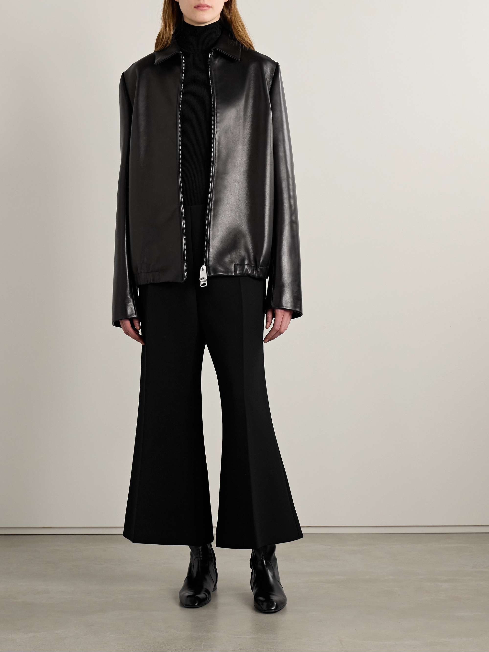 Benita ribbed-knit turtleneck top view