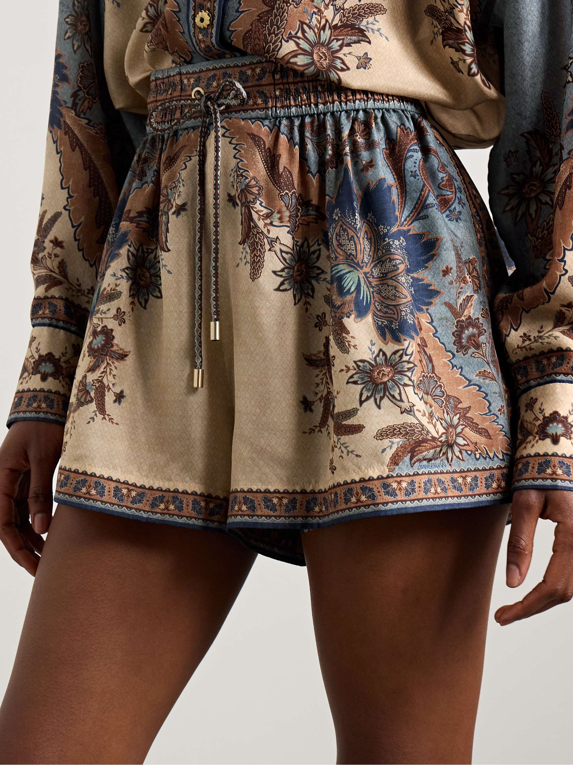 Ascension printed silk shorts view