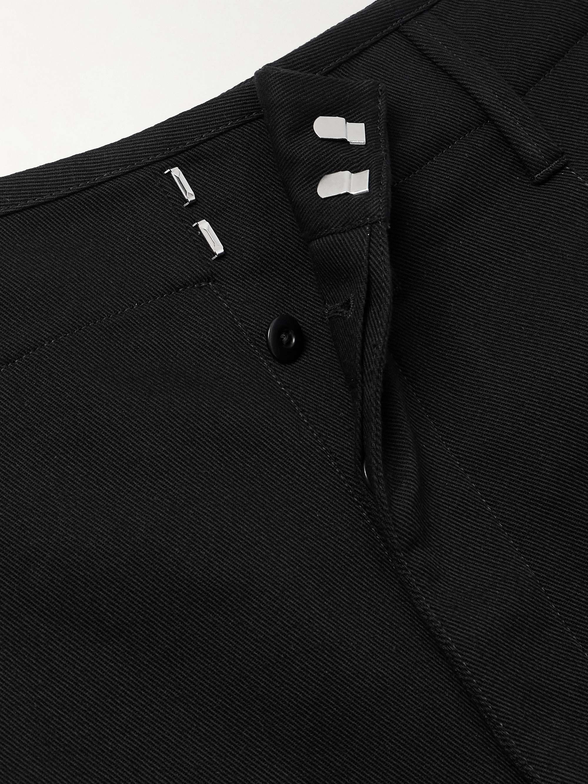 Carrot Tapered Pleated Cotton-Drill Trousers view