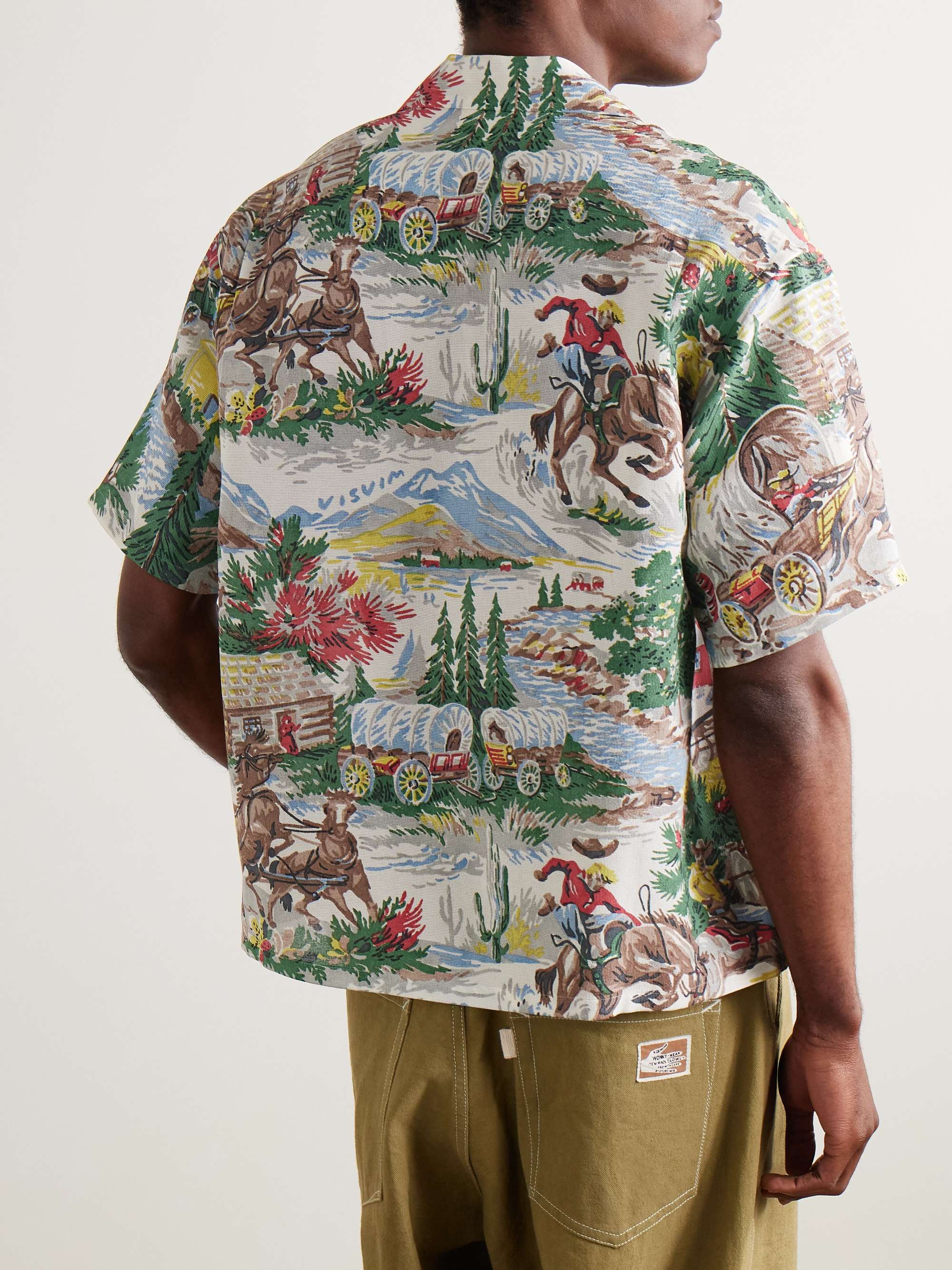 Crosby Convertible-Collar Printed Silk Shirt view