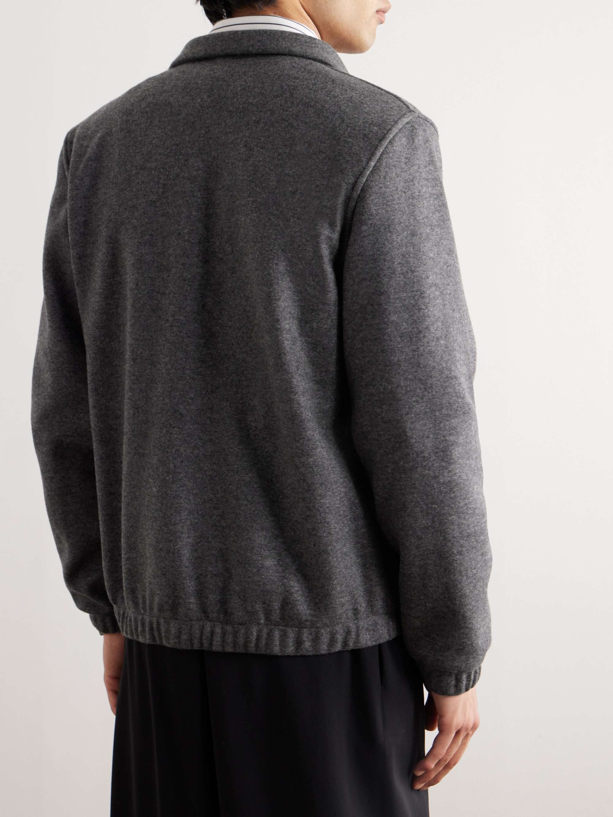Cashmere-Blend Zip-Up Sweater view