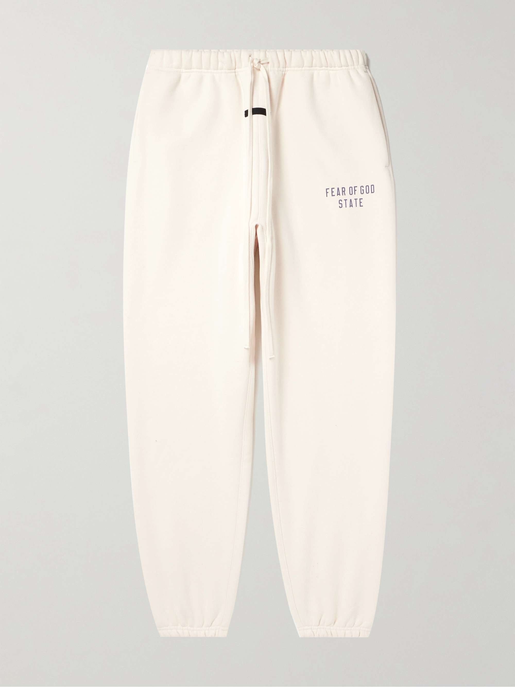 Tapered Logo-Print Appliquéd Cotton-Blend Jersey Sweatpants hero visual