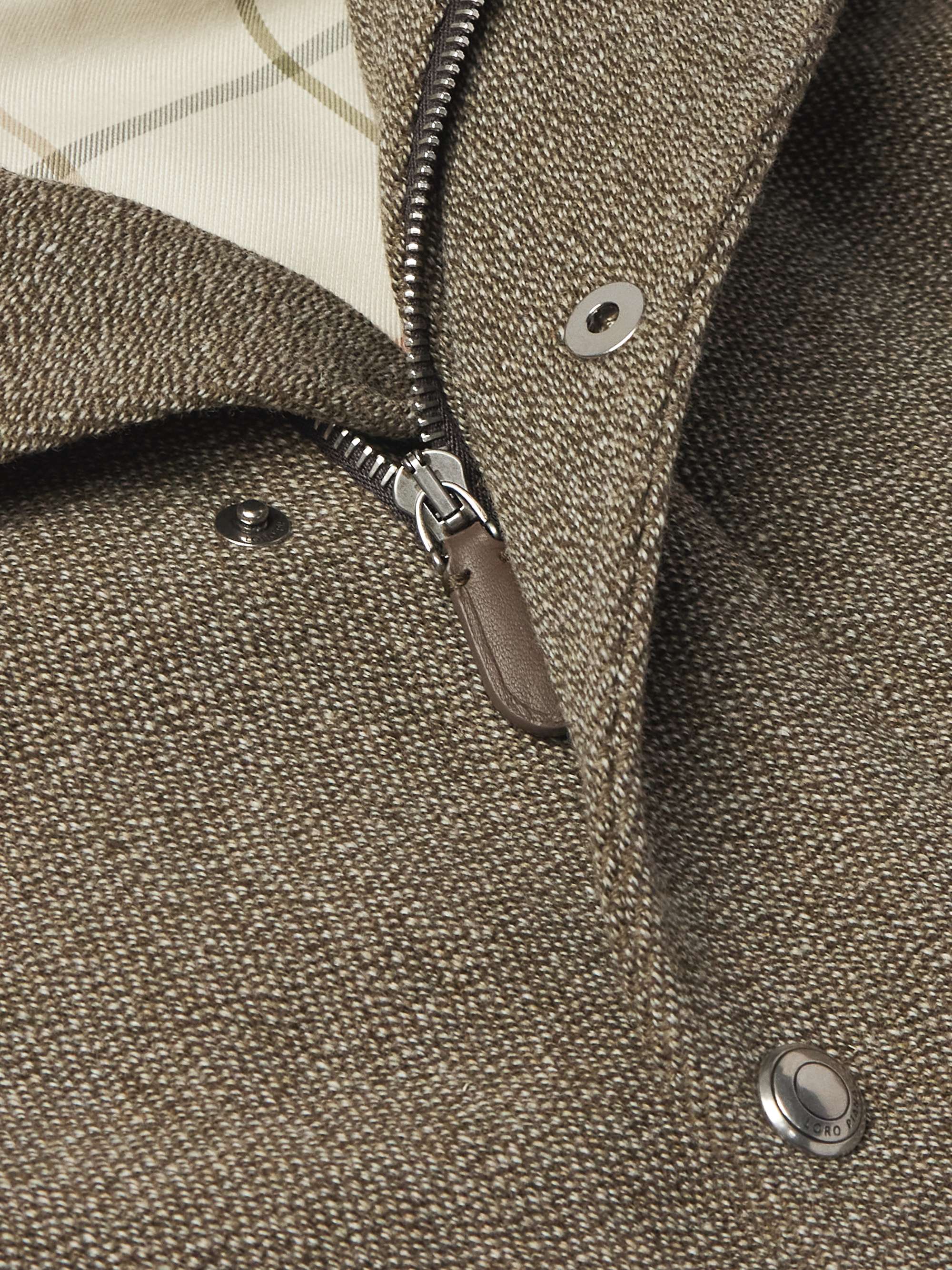 Floris Cotton Corduroy-Trimmed Wool Bomber Jacket view