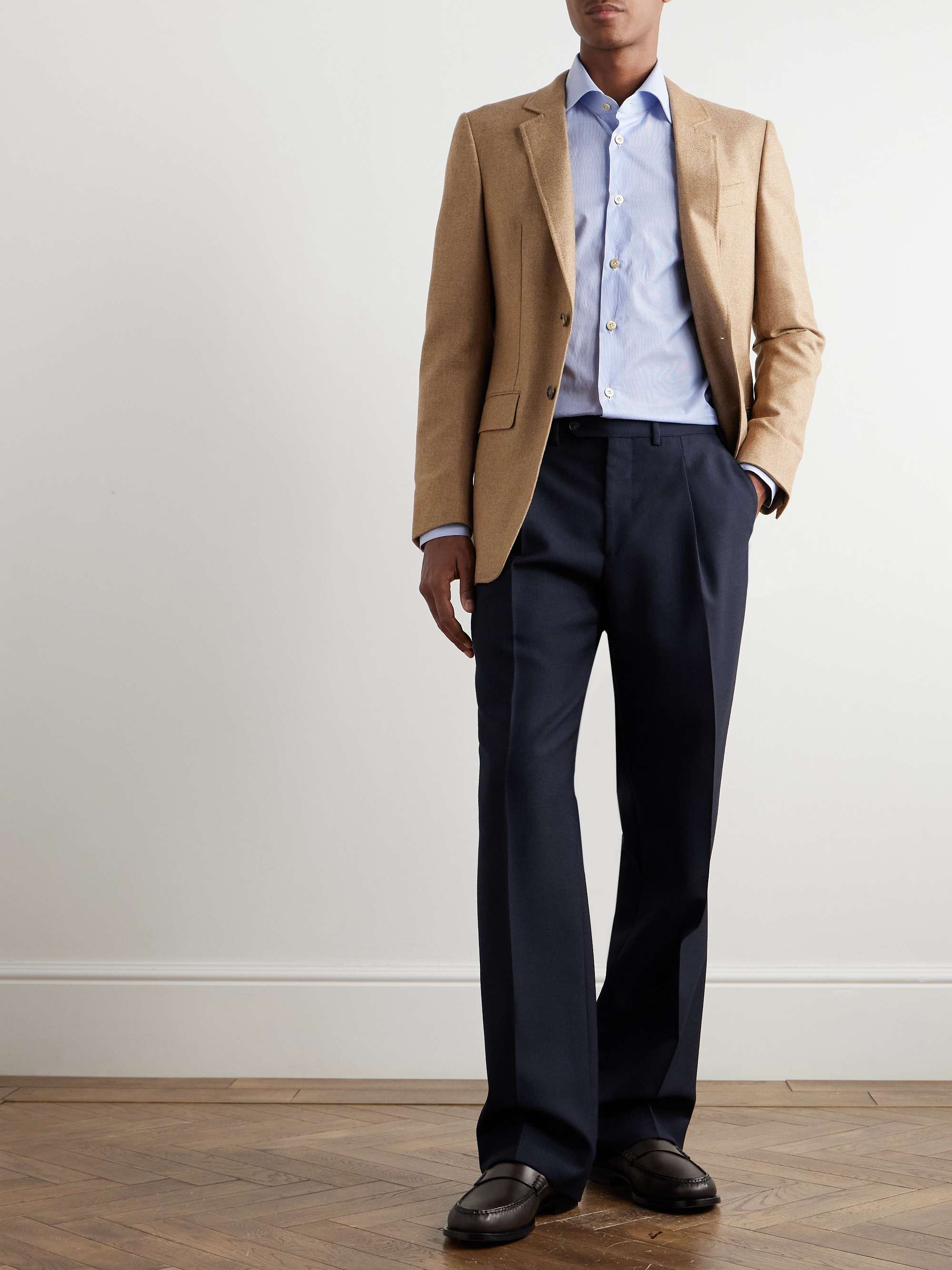 Slim-Fit Striped Cotton Shirt view