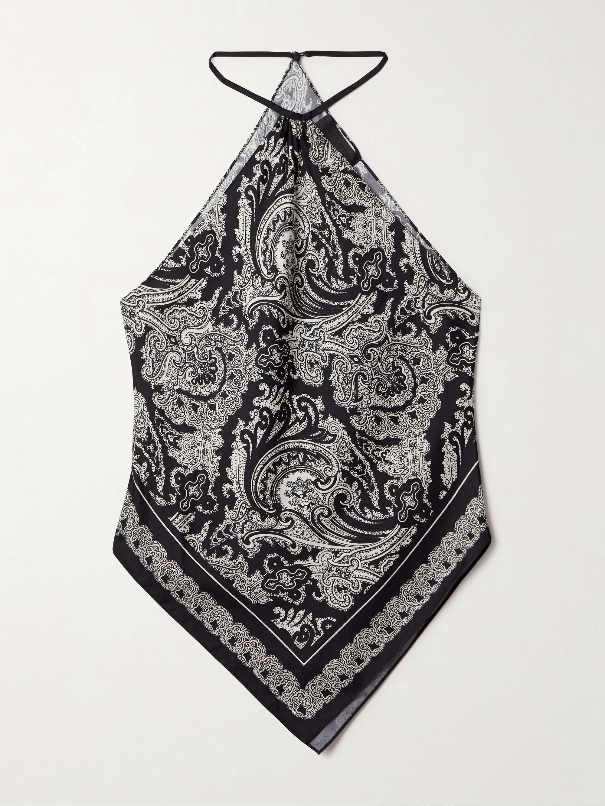 Audrey bandana-print silk halterneck top hero visual