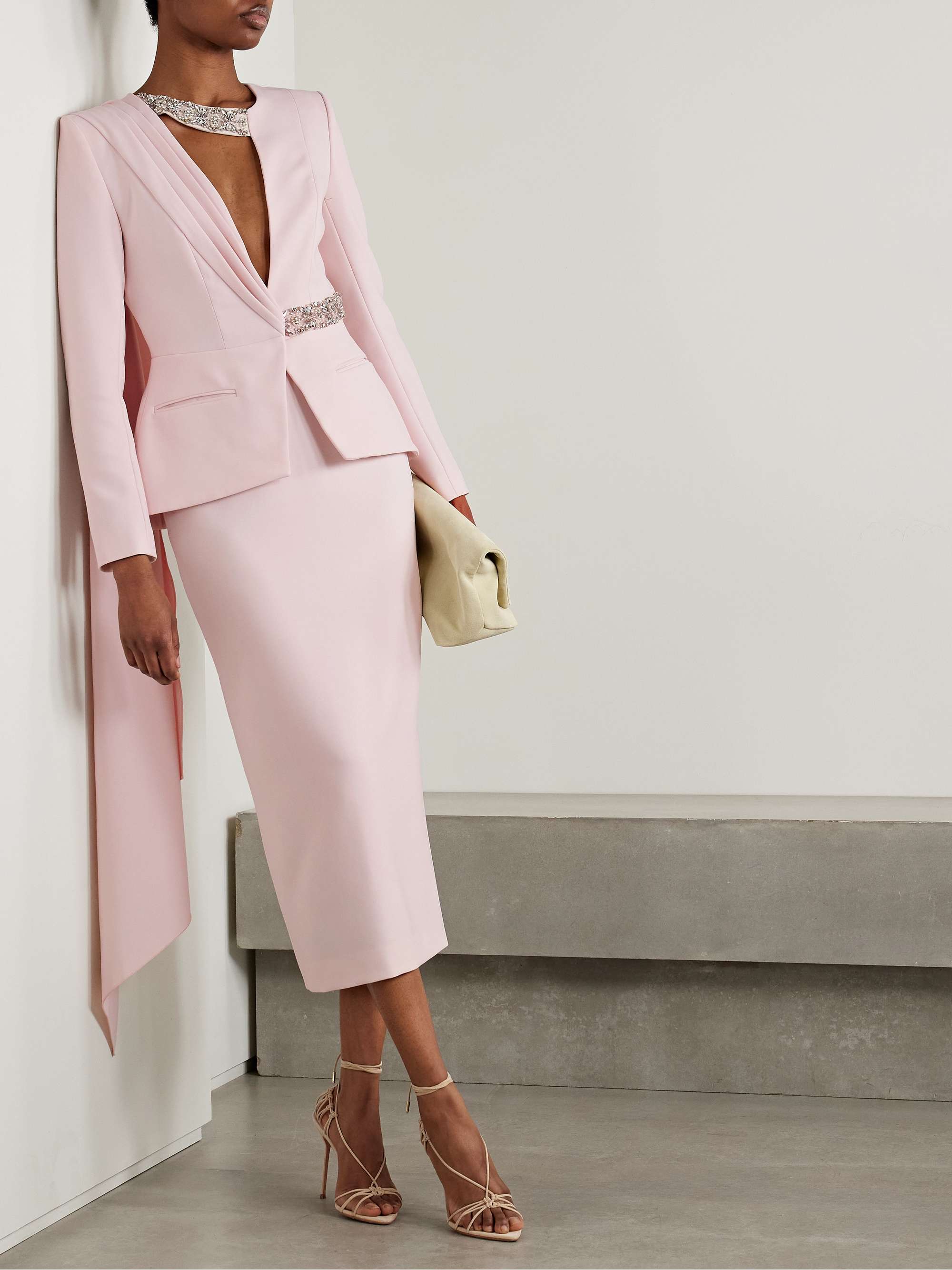 Sabina crepe midi skirt view