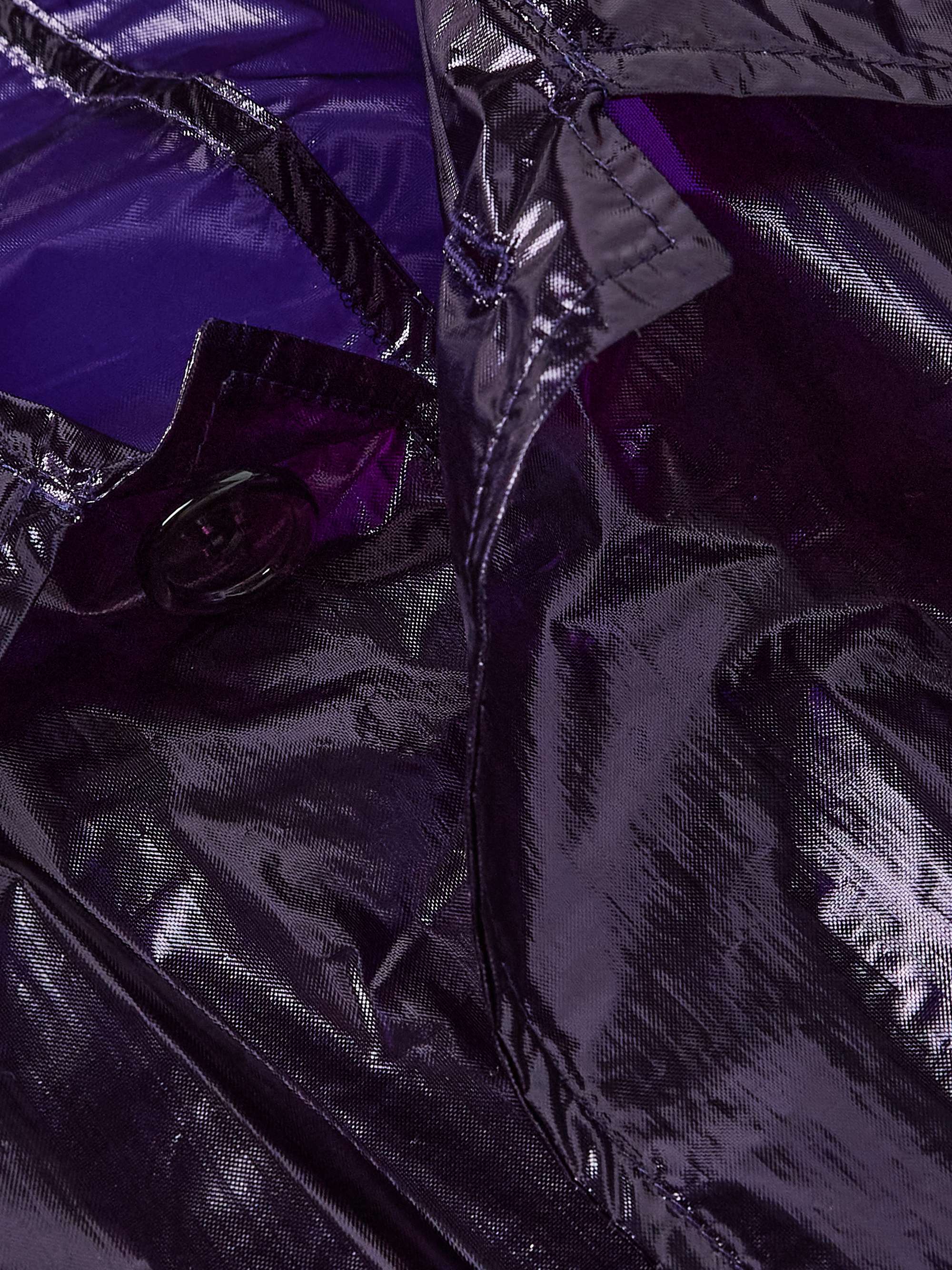Crinkled-Nylon Trench Coat view