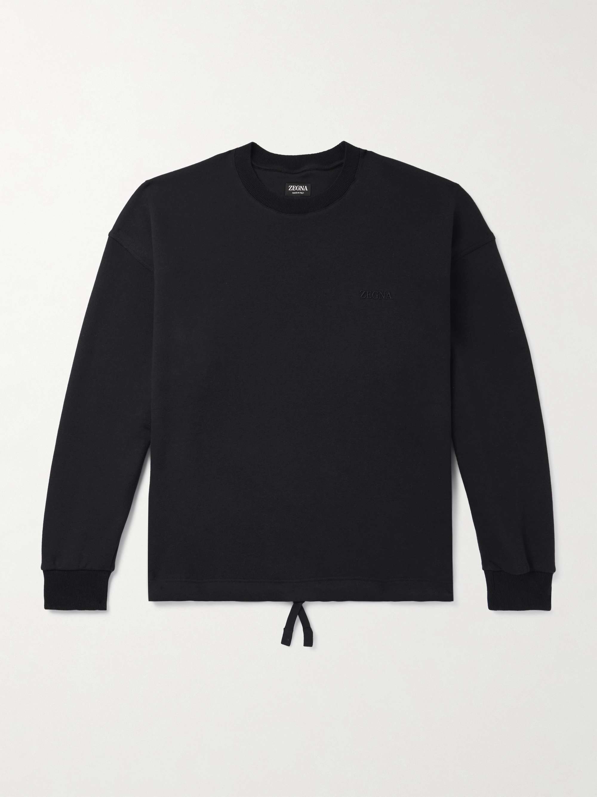 Logo-Embroidered Cotton-Blend Jersey Sweatshirt hero visual