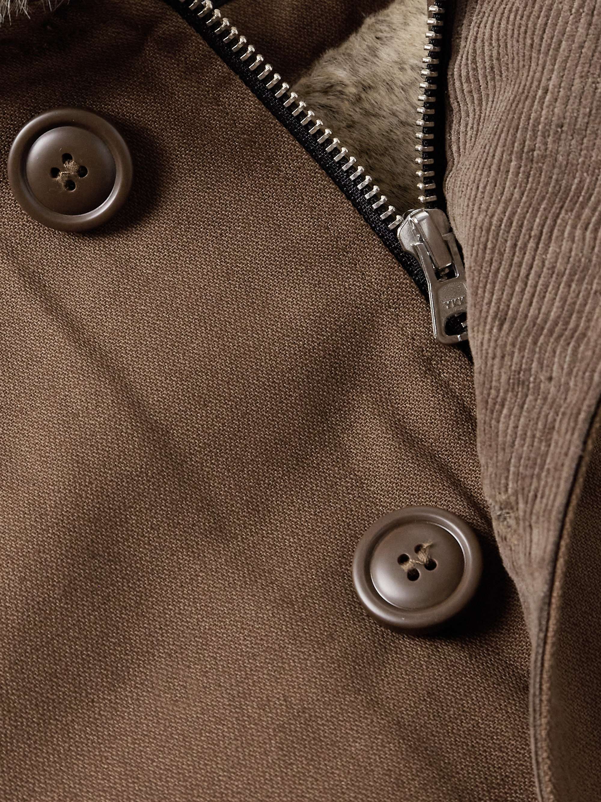 Edgar Faux Fur-Trimmed Cotton-Canvas Jacket view