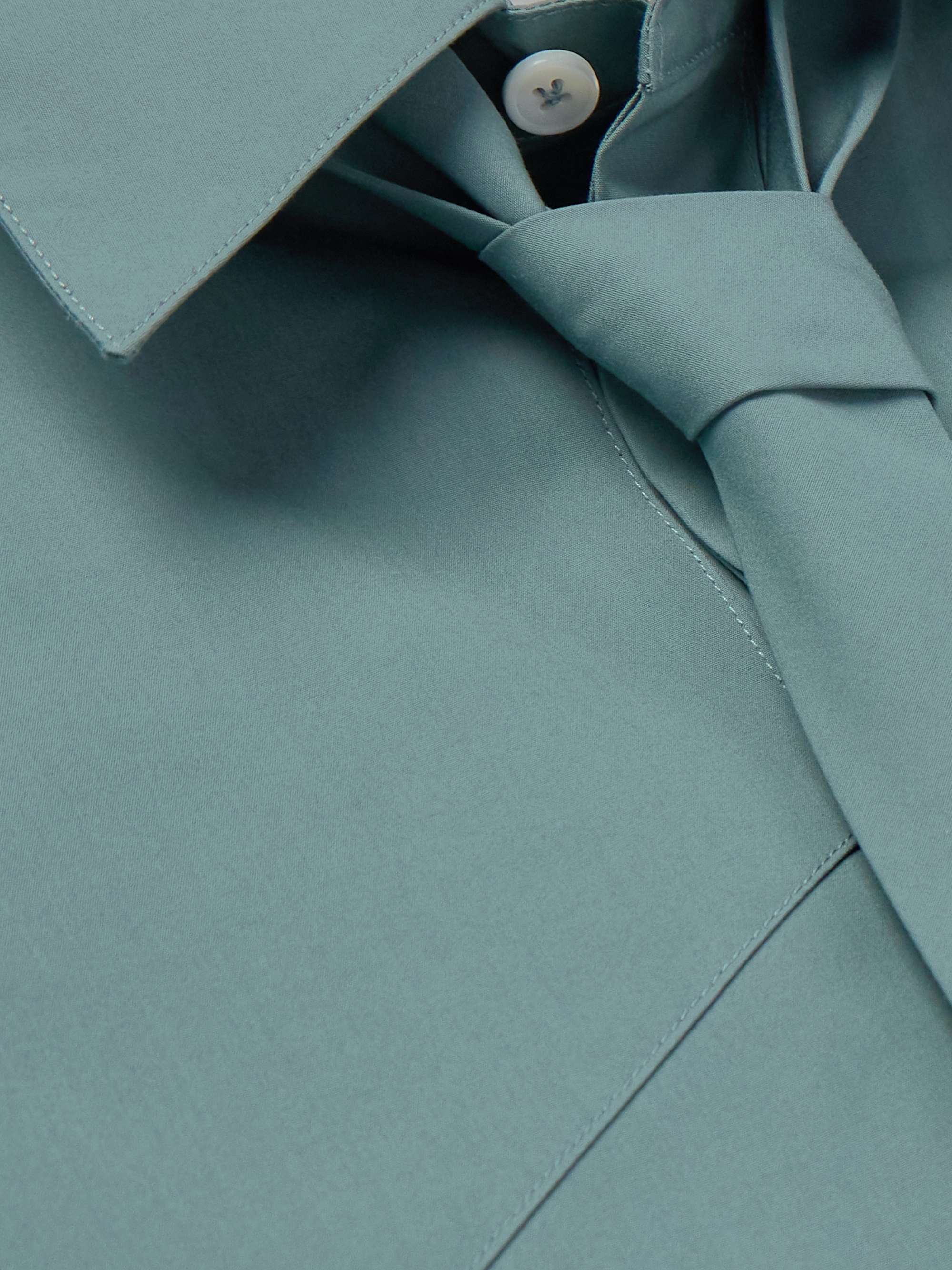 Cotton-Poplin Shirt with Tie view