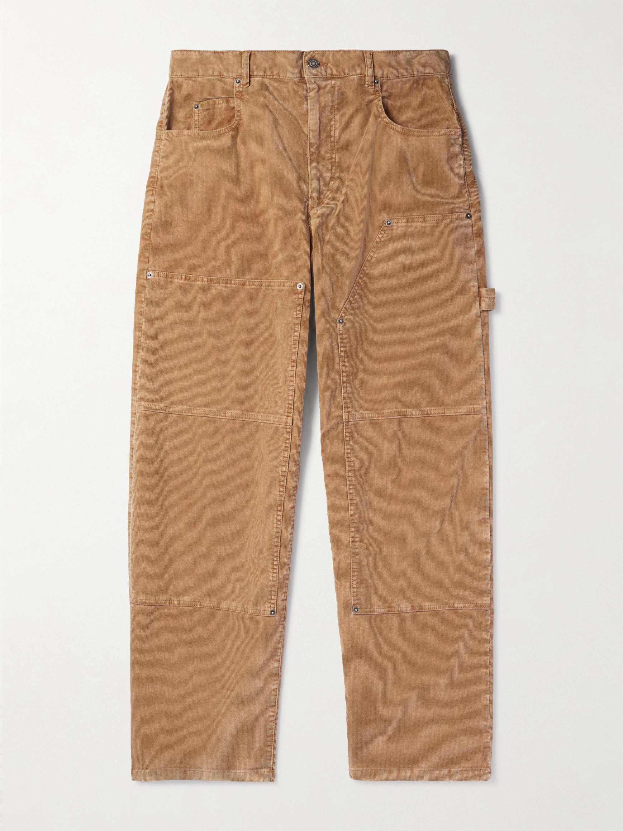 Lorson Wide-Leg Double-Knee Cotton-Blend Corduroy Trousers hero visual