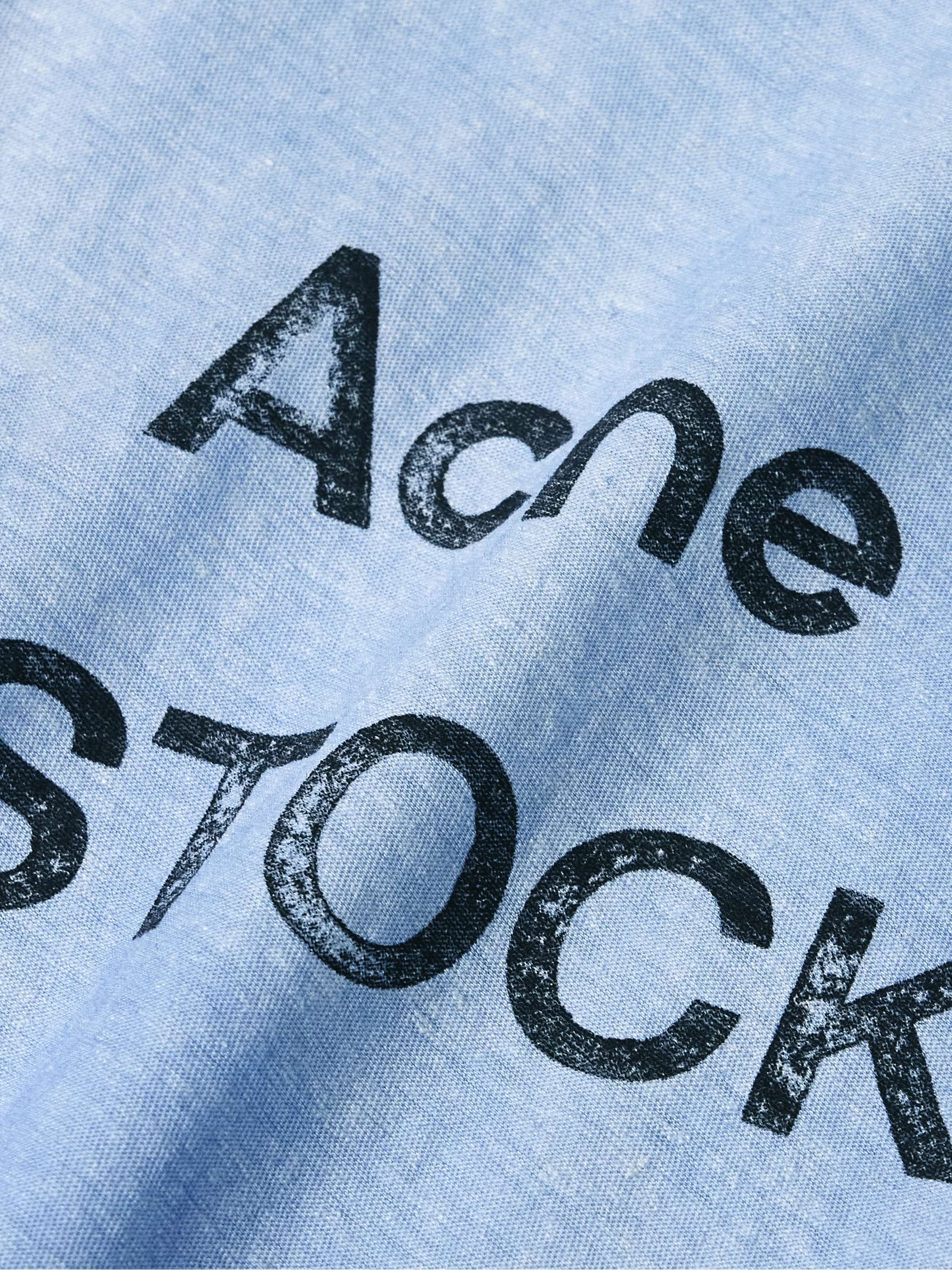 Exford Distressed Logo-Print Cotton and Hemp-Blend Jersey T-Shirt view