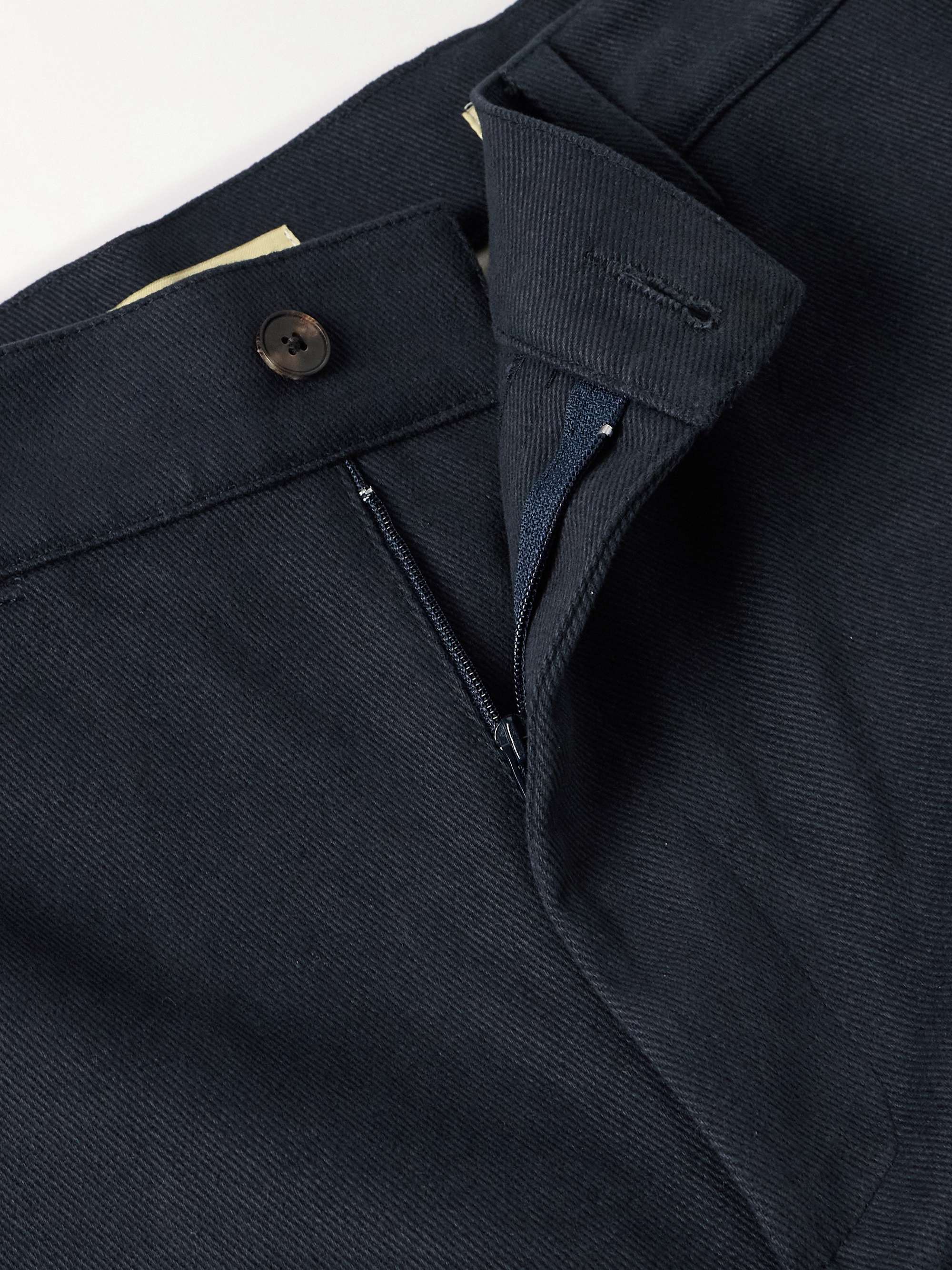 Balloon Barrel-Leg Cotton-Drill Trousers view