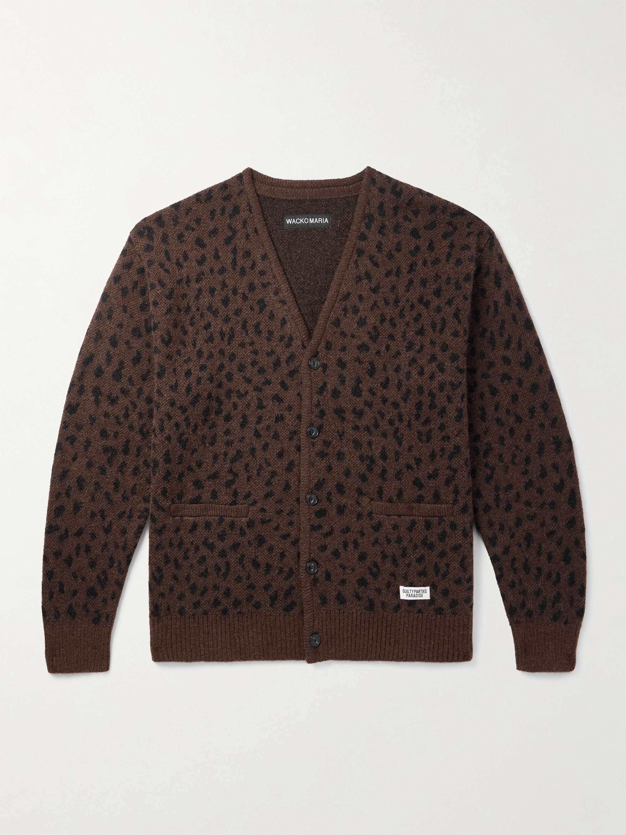 Leopard-Print Woven Cardigan hero visual