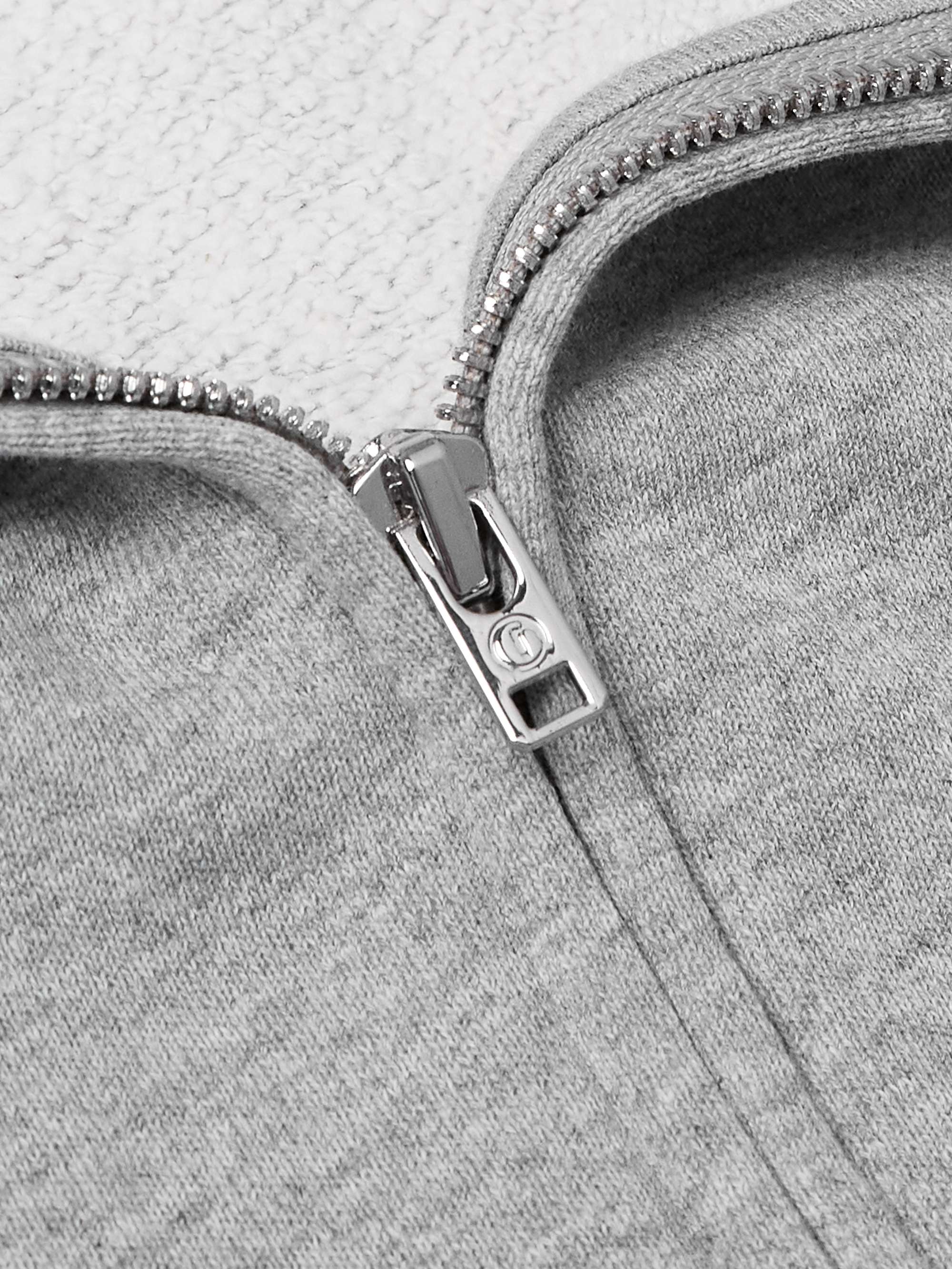 Logo-Print Cotton-Blend Jersey Zip-Up Hoodie view