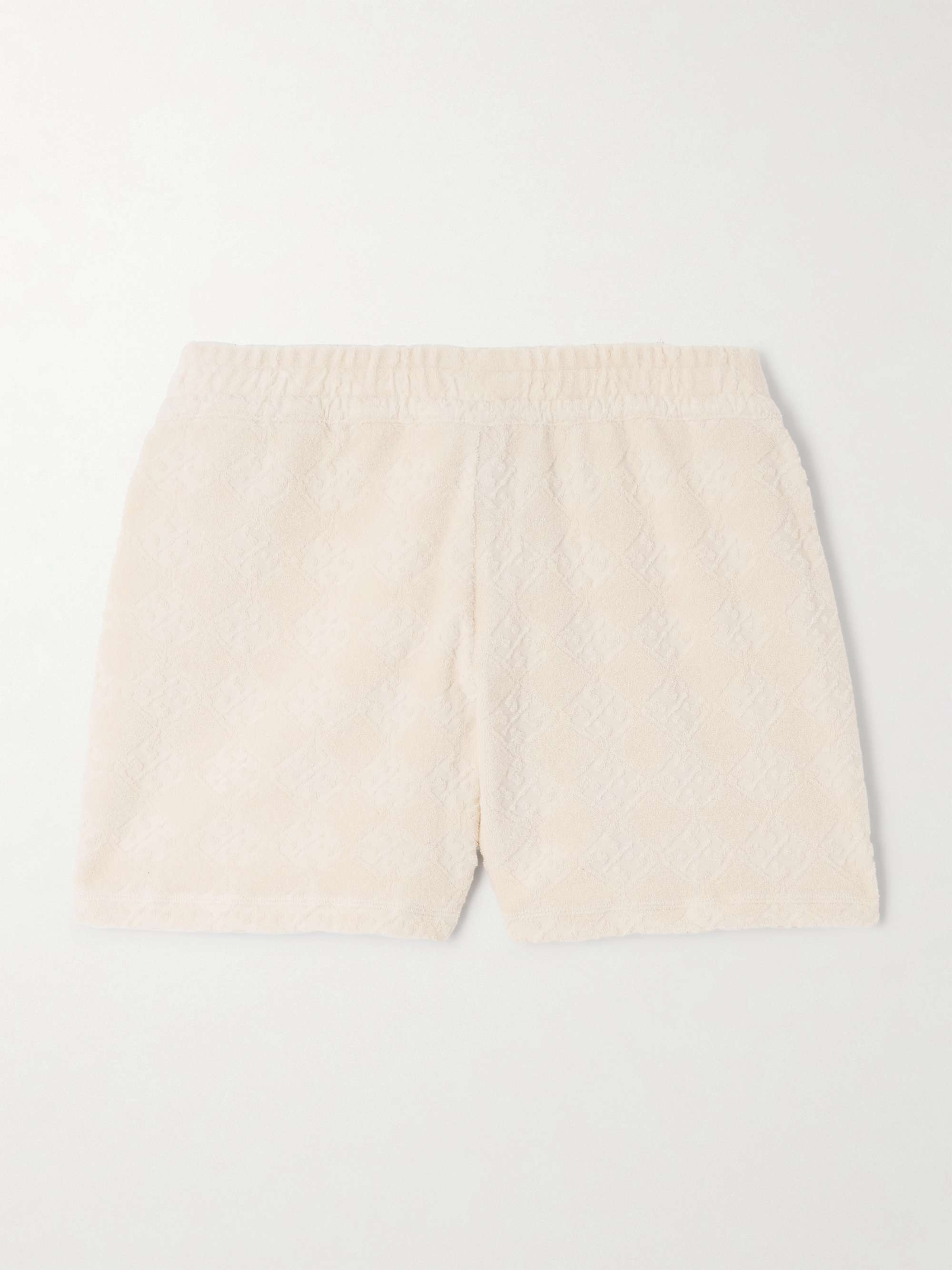 Cotton-blend terry jacquard shorts hero visual