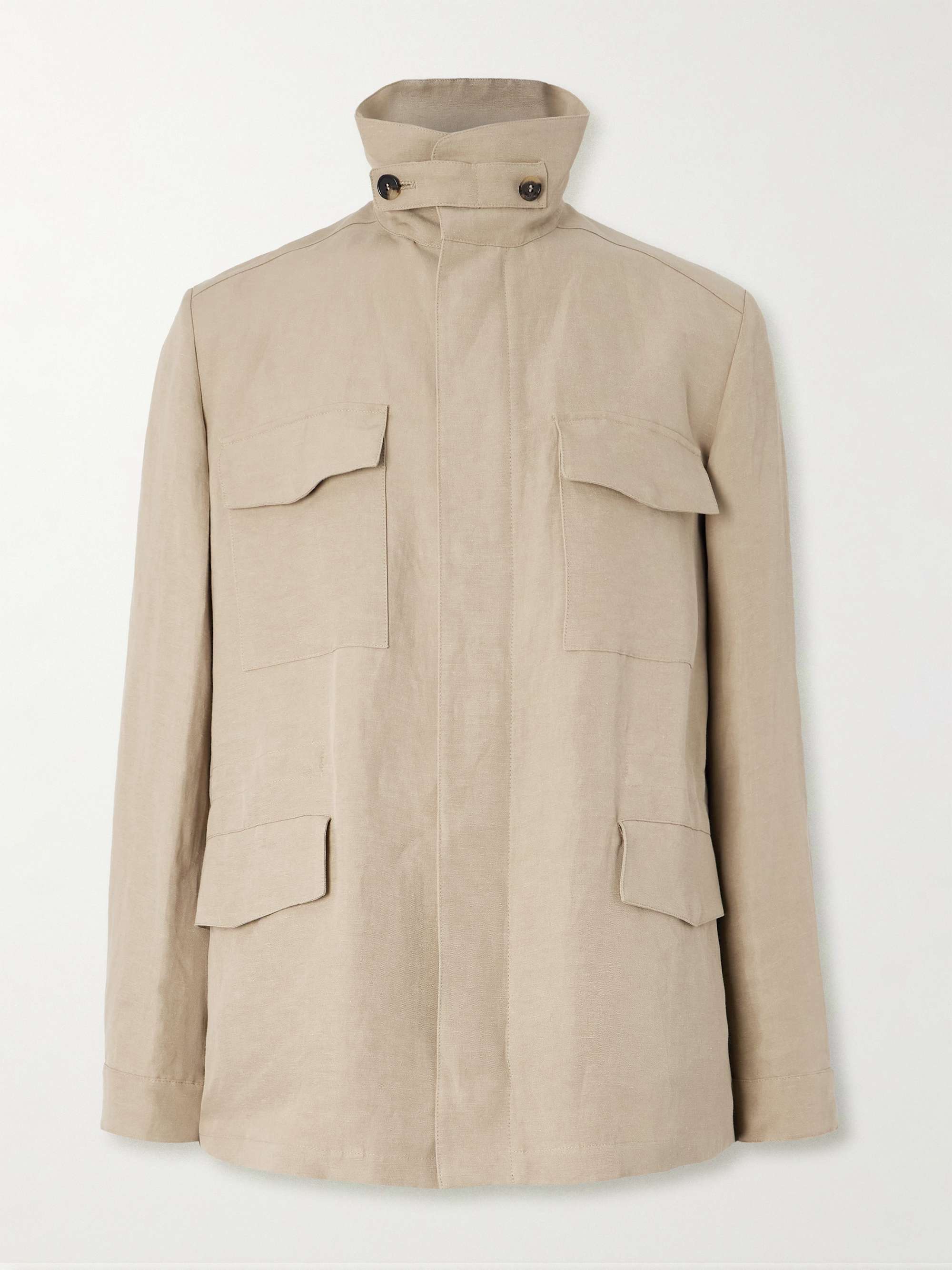Linen and Silk-Blend Field Jacket hero visual