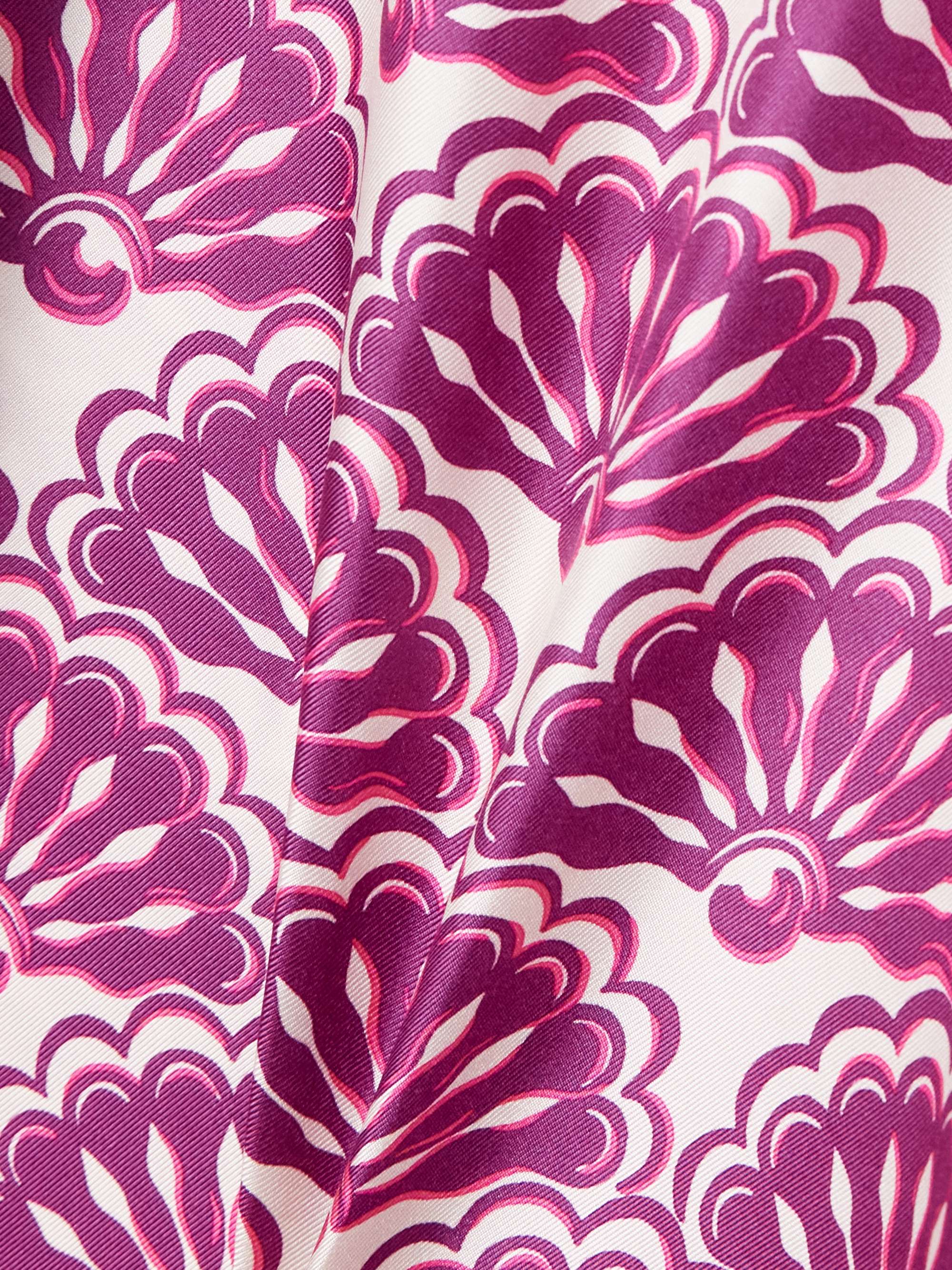 Printed silk-twill mini dress view