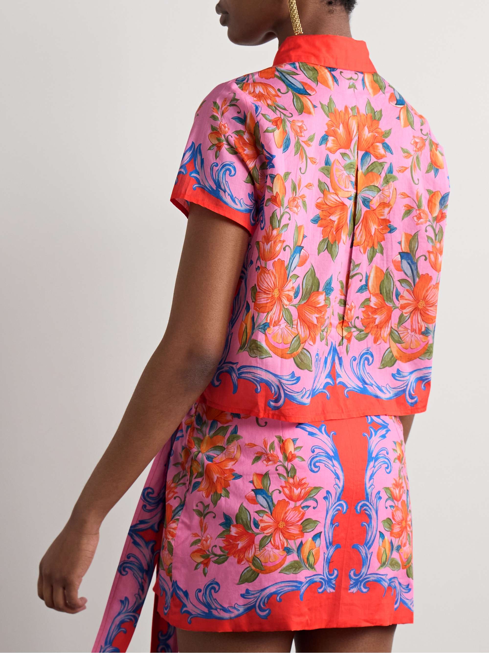 Sicily printed cotton-voile shirt view