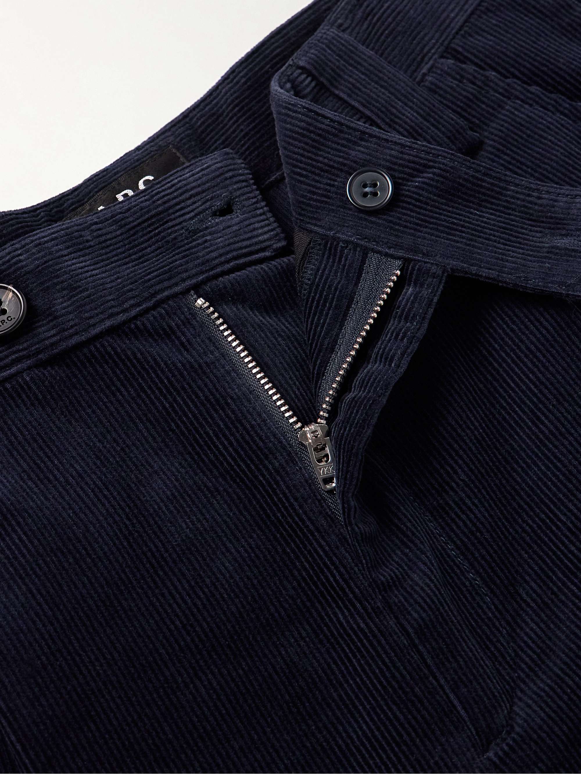 Renato Tapered Pleated Cotton-Corduroy Trousers view