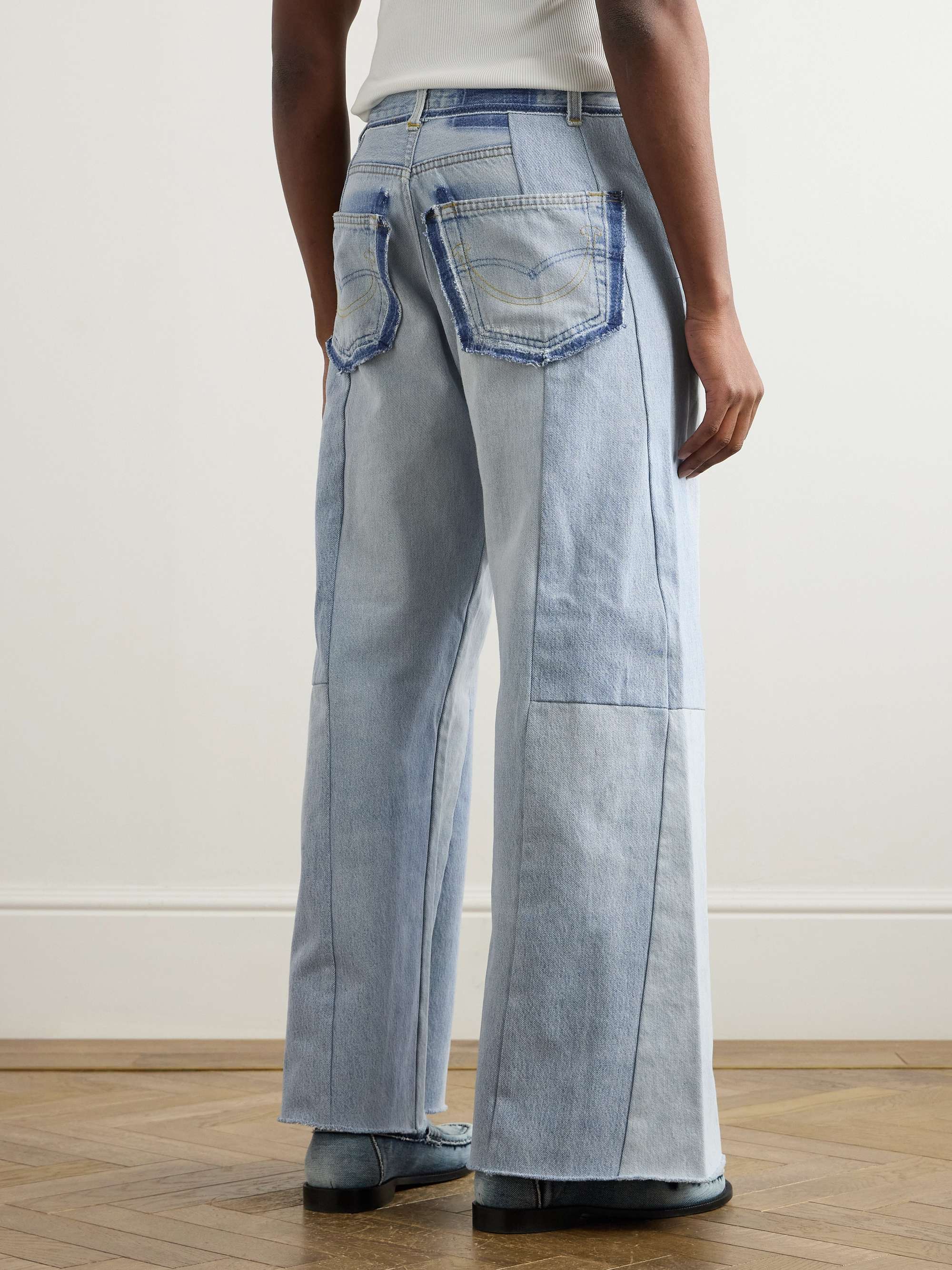 Flared Patchwork Jeans view