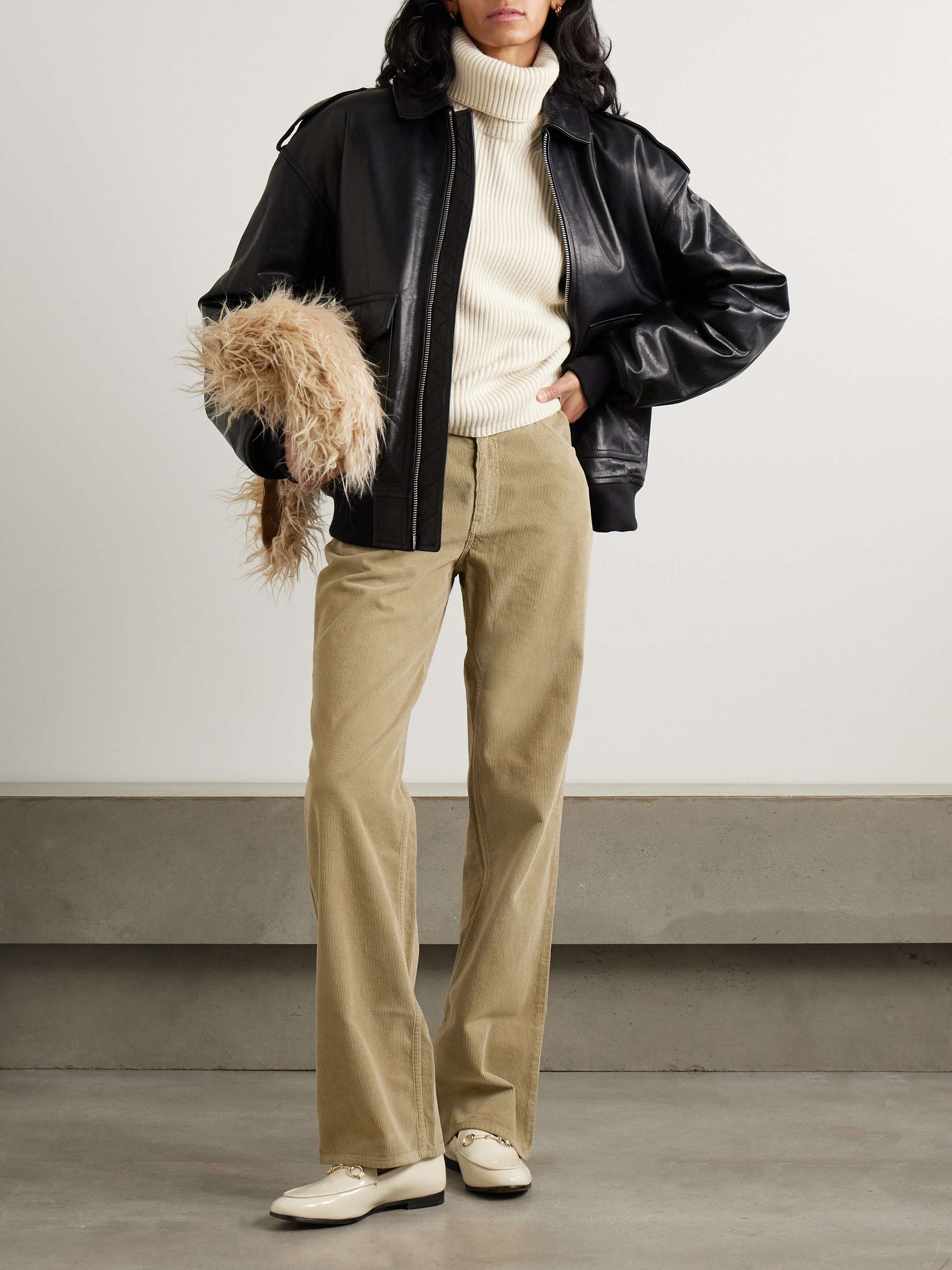 Juniper cotton-corduroy straight-leg pants view