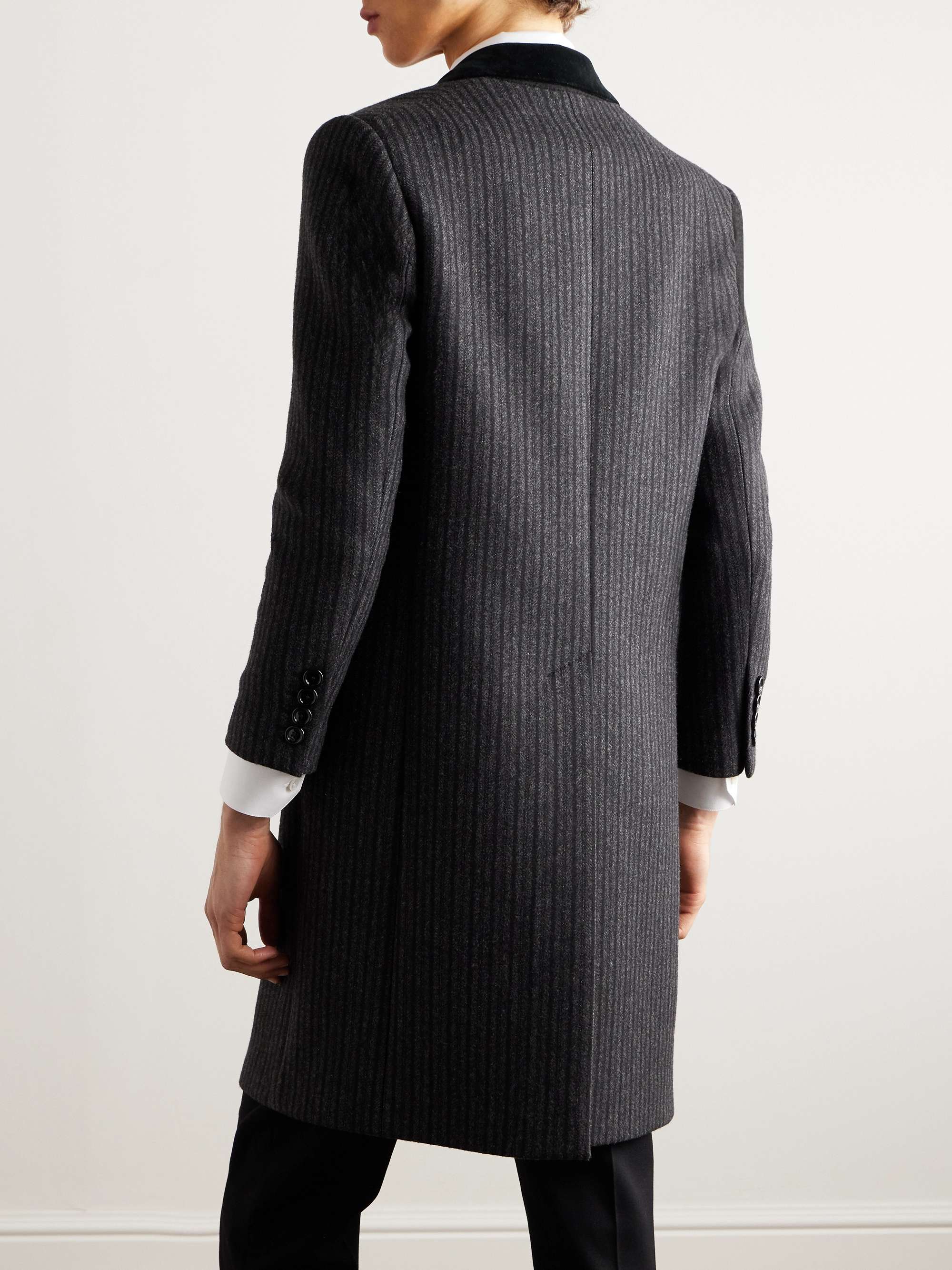 Chesterfield Striped Wool Coat view