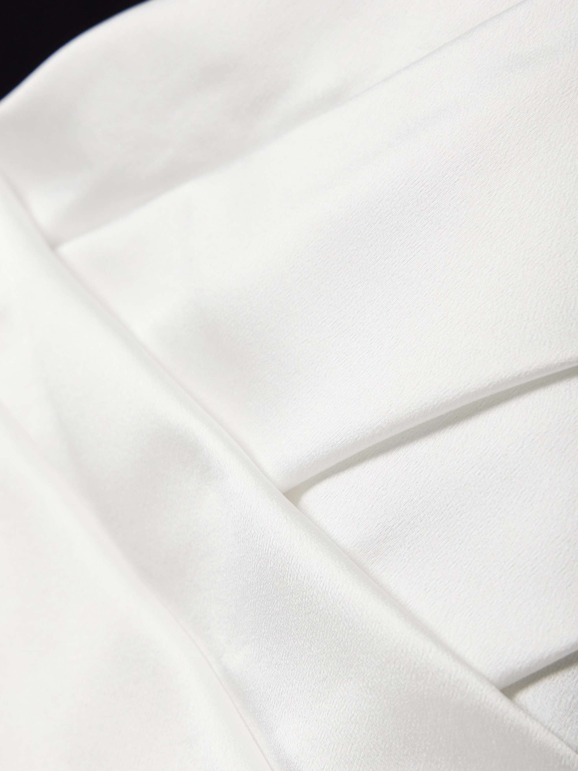 Two-tone asymmetric crepe and pleated satin mini dress view