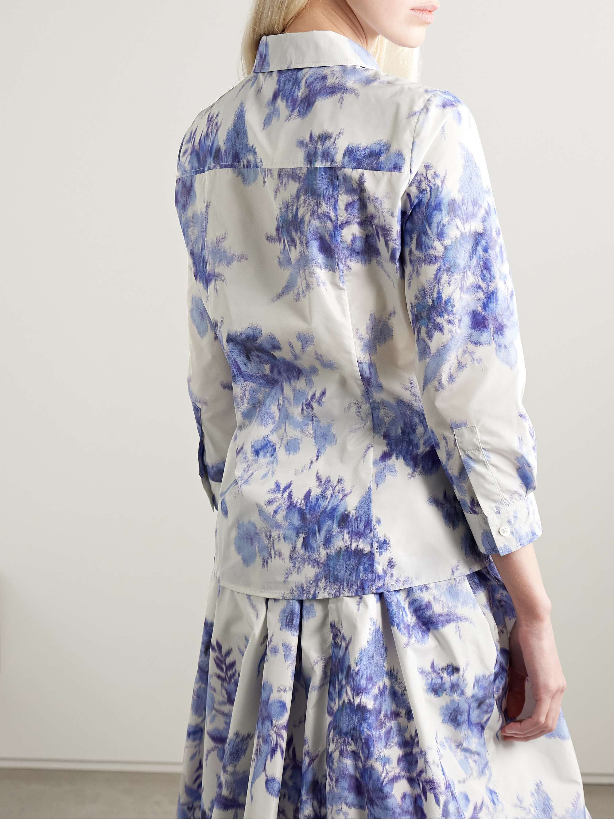 Icon floral-print taffeta shirt view