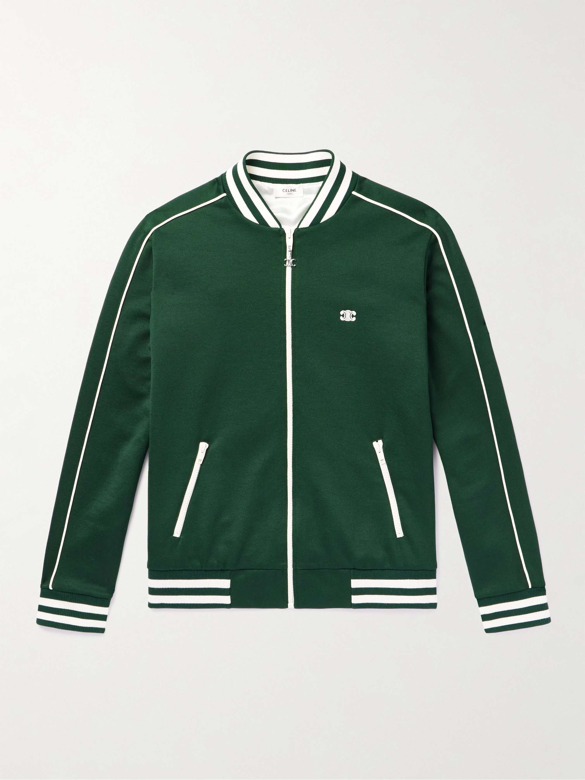 Triomphe Logo-Embroidered Jersey Track Jacket hero visual