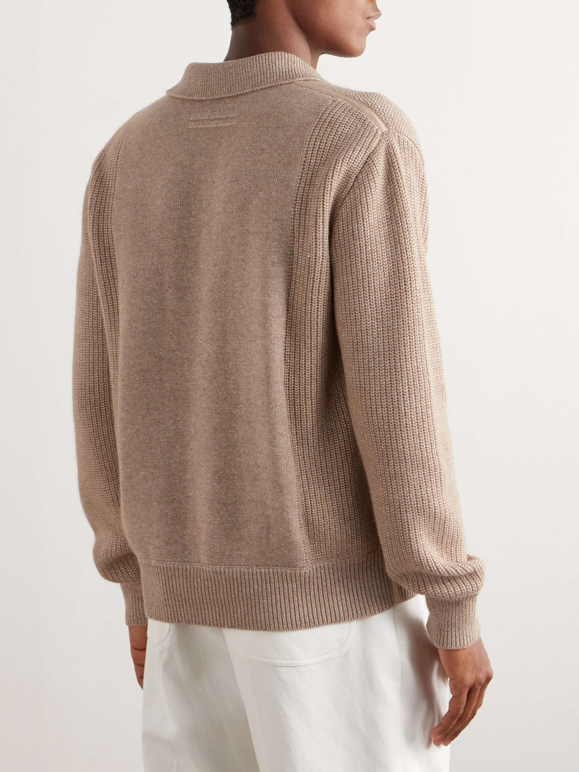 Ribbed Silk, Cashmere, Cotton and Linen-Blend Sweater view