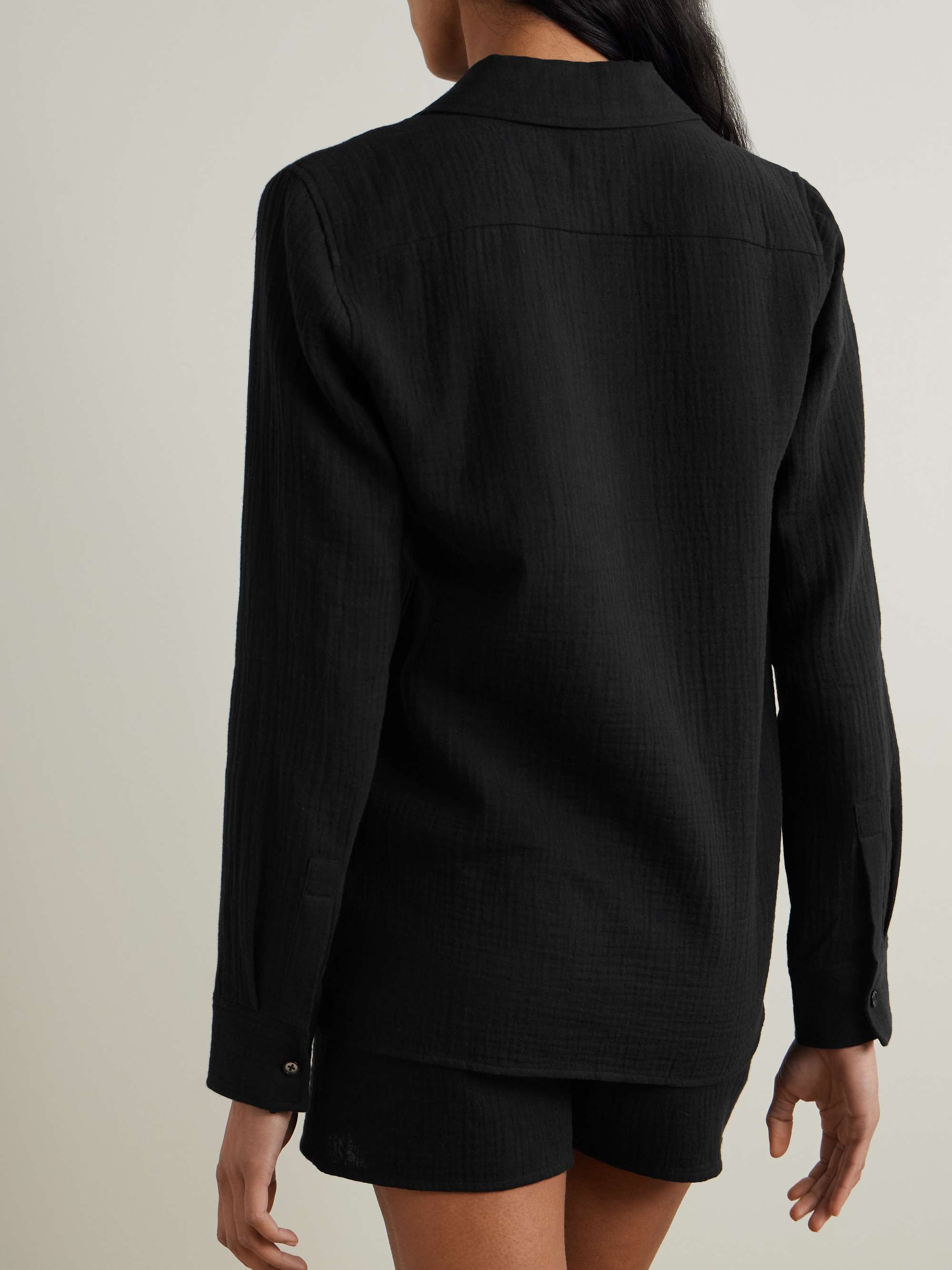 Constance embellished cotton-gauze shirt view