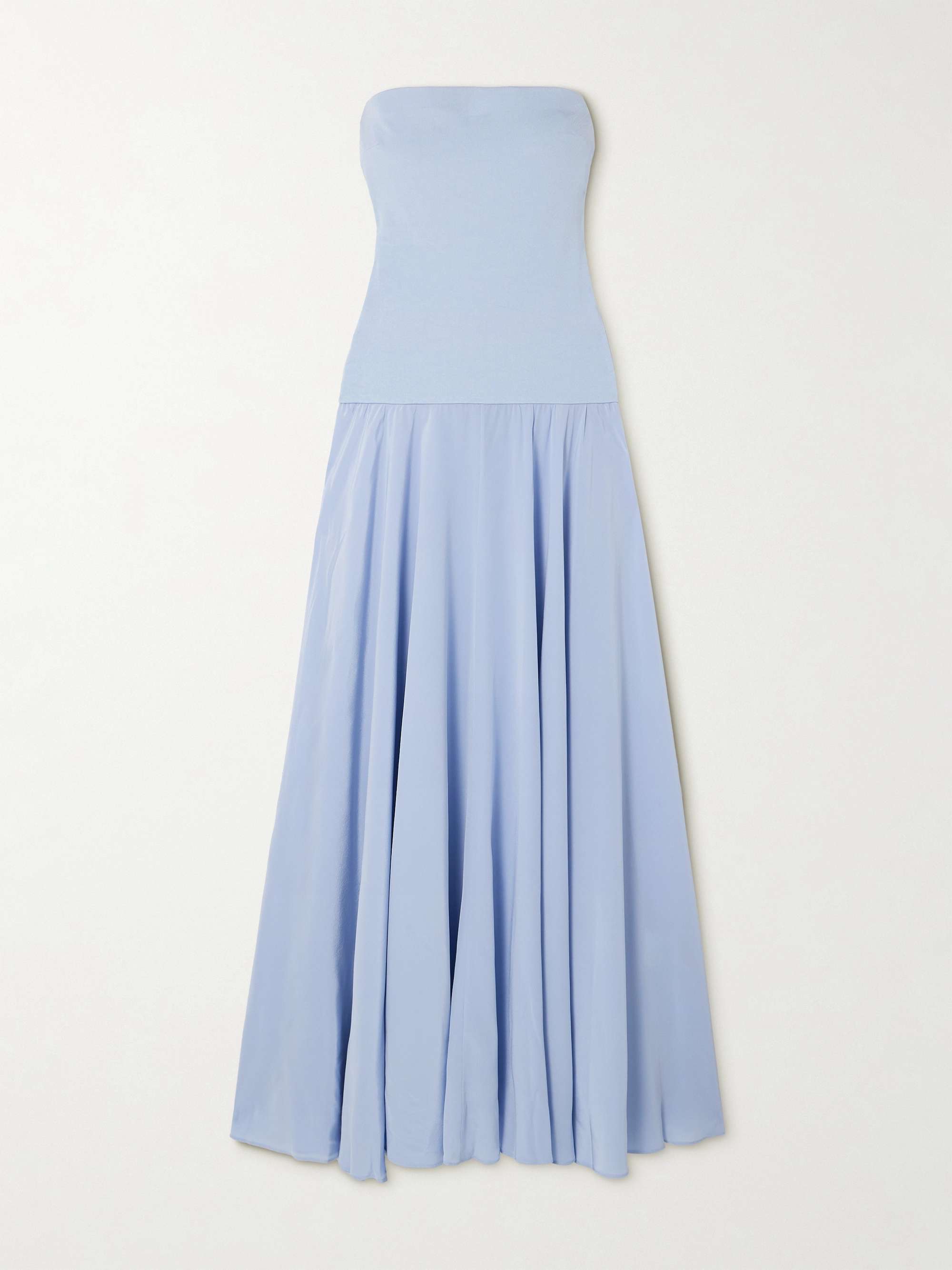 Illi strapless stretch-knit and silk-crepe maxi dress hero visual