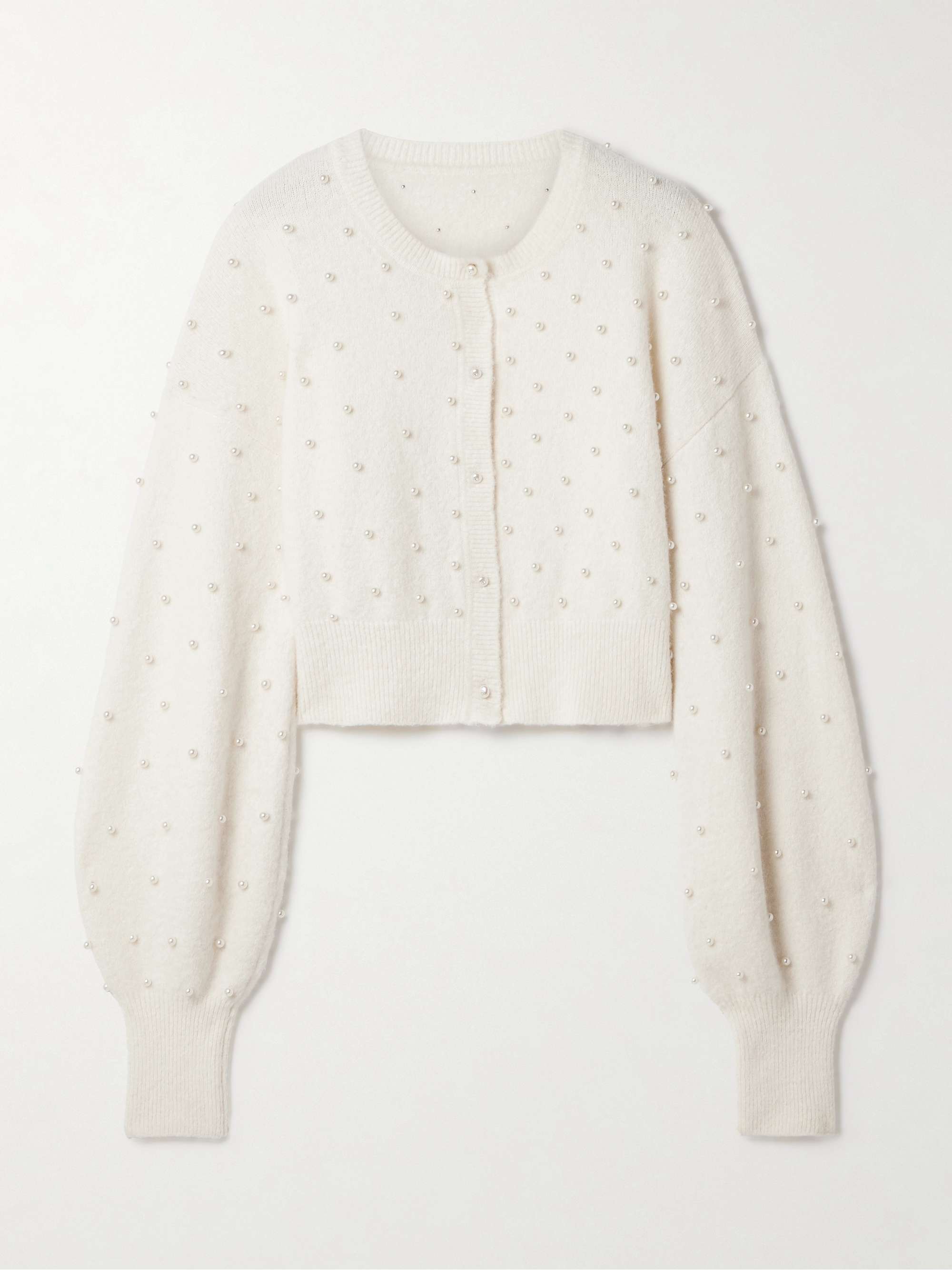 Crush faux pearl-embellished alpaca-blend cardigan hero visual