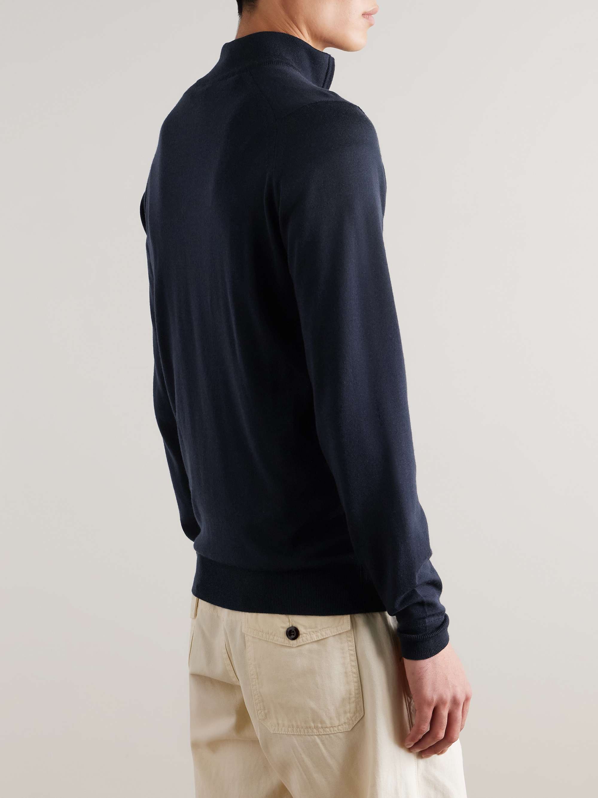 Tapton Slim-Fit Merino Wool Half-Zip Sweater view