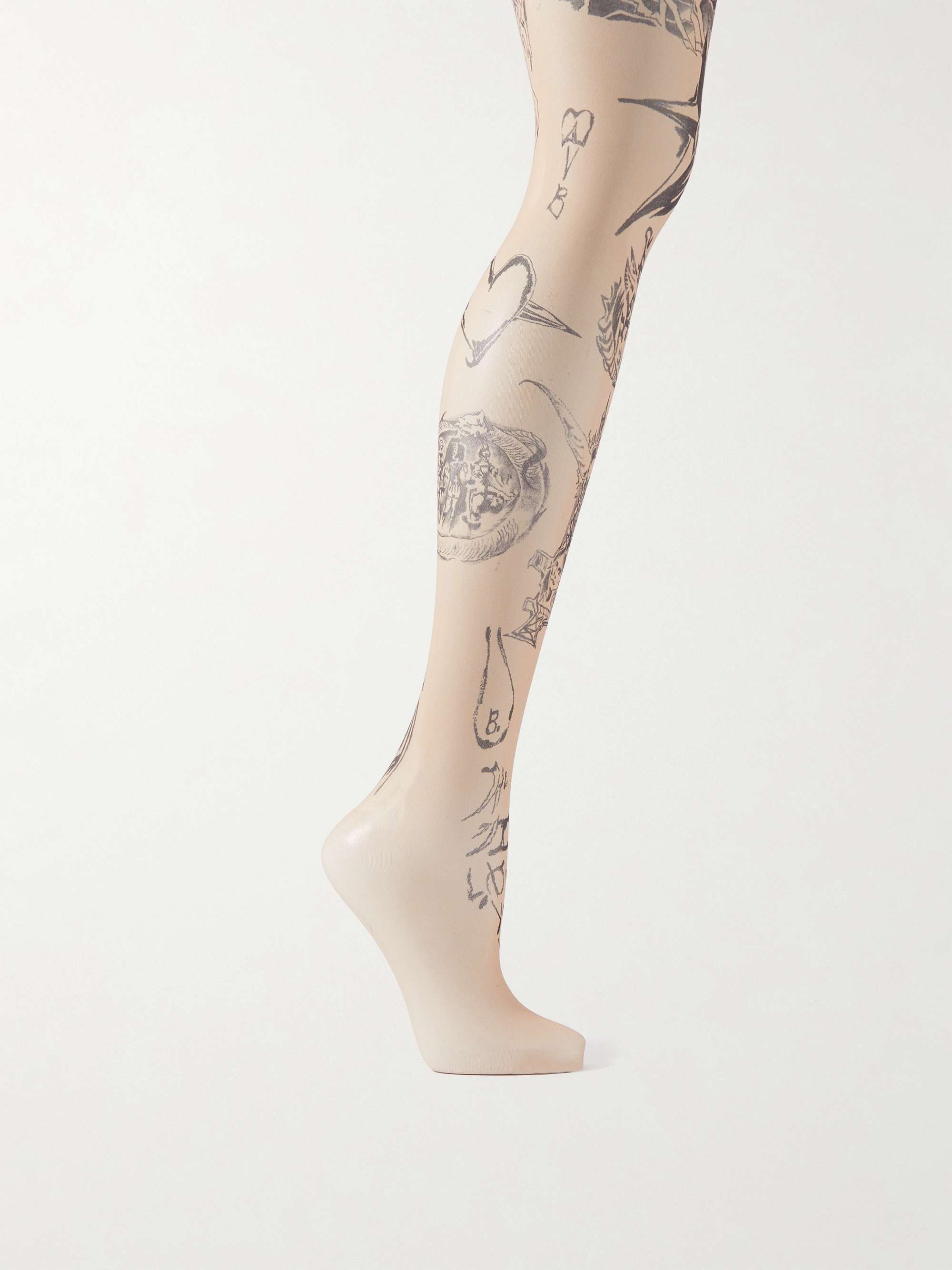 Tat printed stretch-tulle tights hero visual