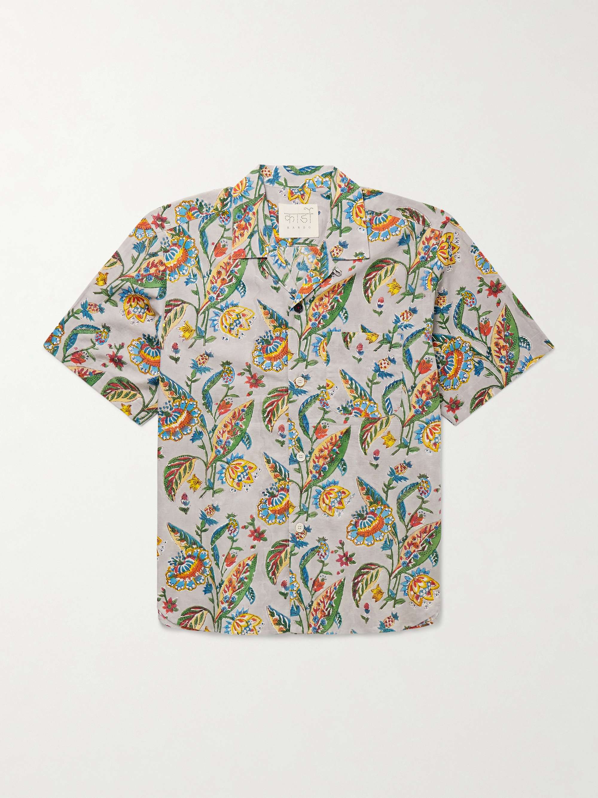 Ronen Convertible-Collar Printed Cotton Shirt hero visual