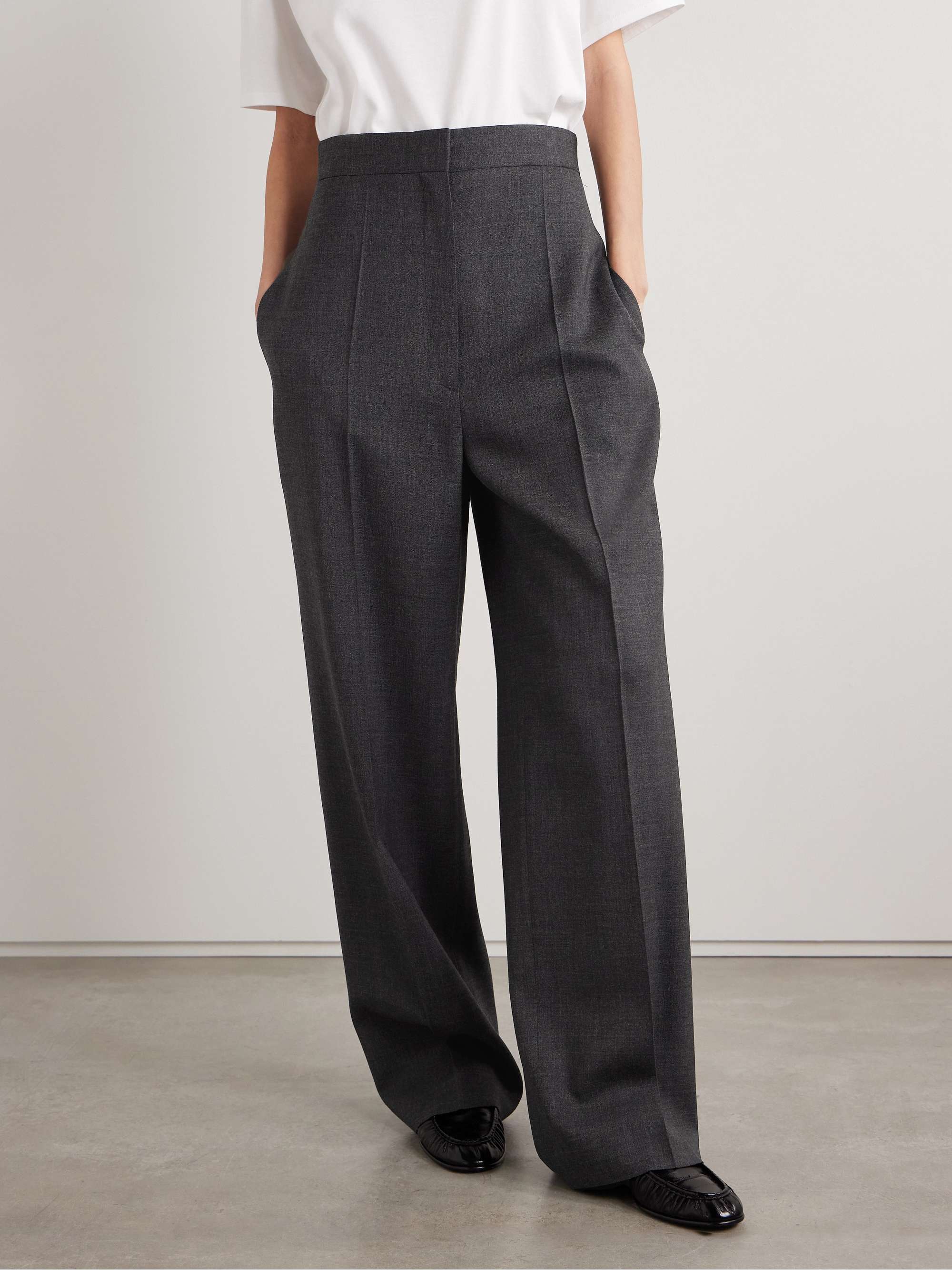 Gordon wool wide-leg pants view