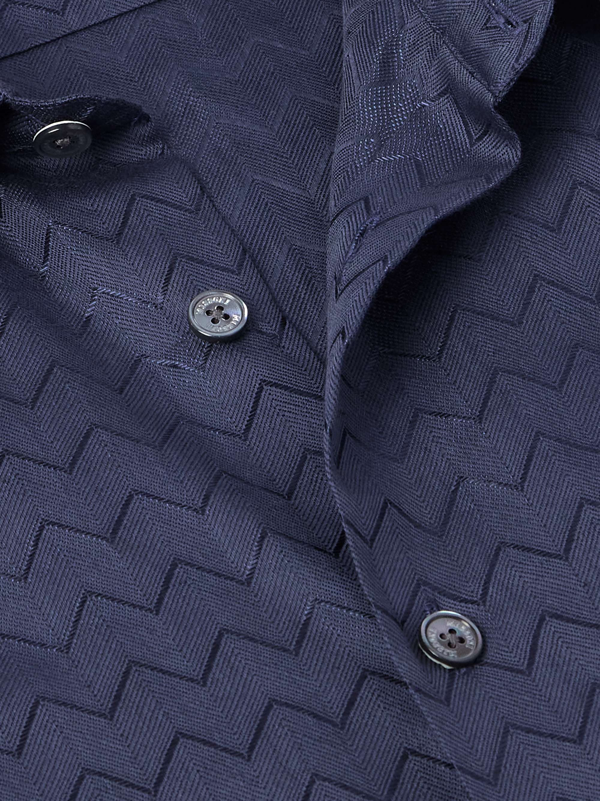 Striped Cotton-Blend Jacquard Shirt view
