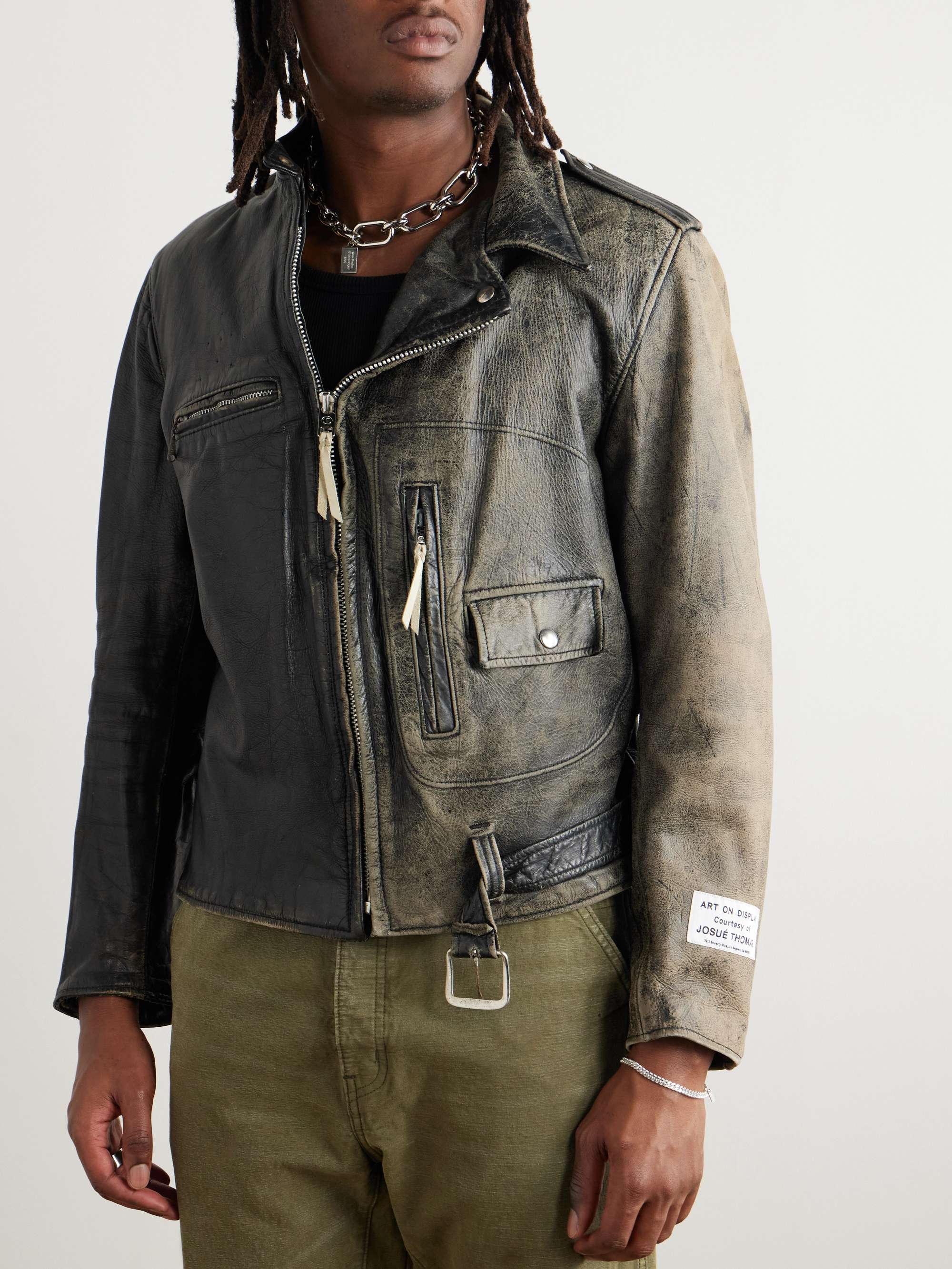 Distressed Leather Jacket view