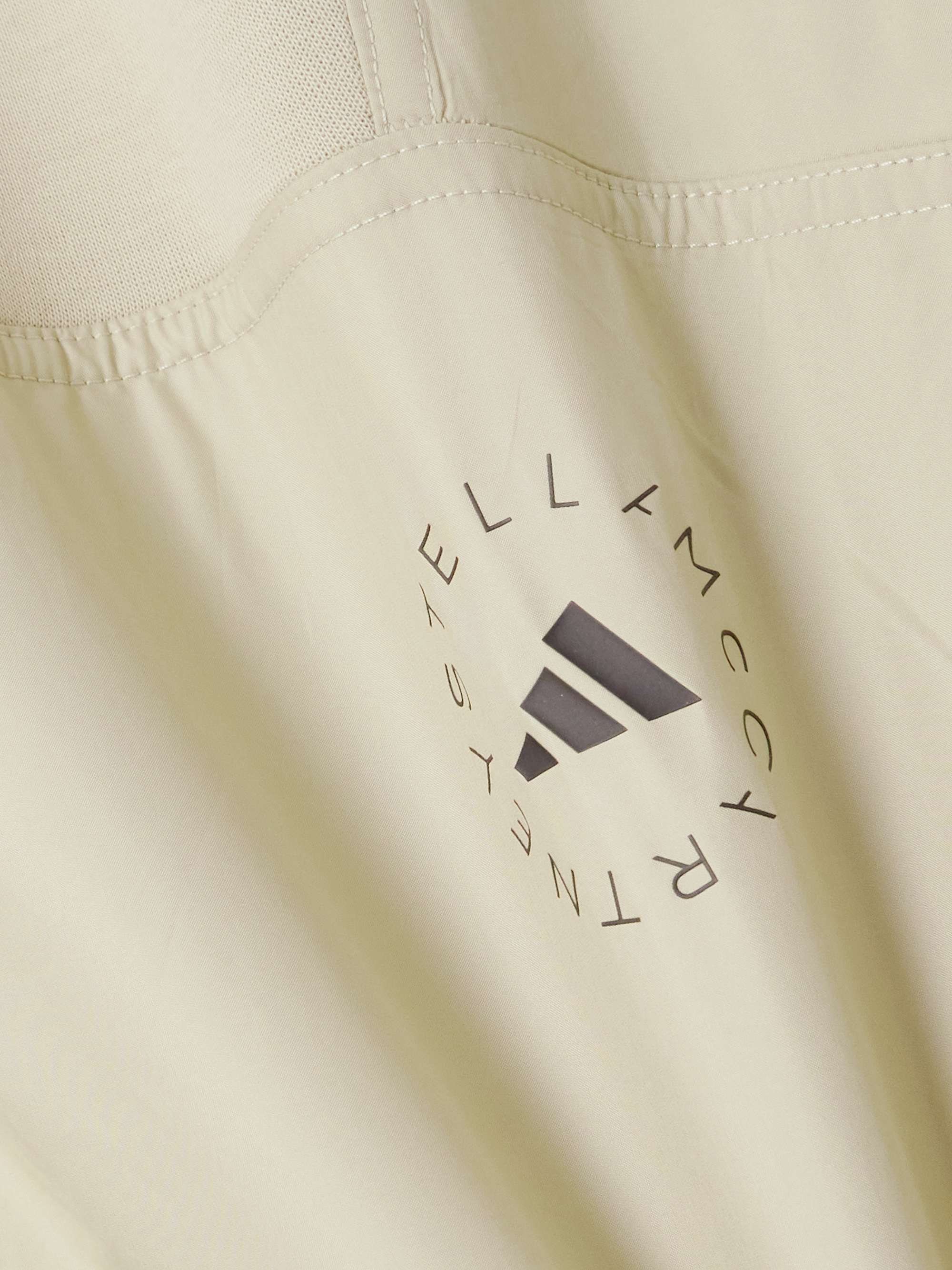 TrueCasuals shell-paneled organic cotton-blend fleece track pants view