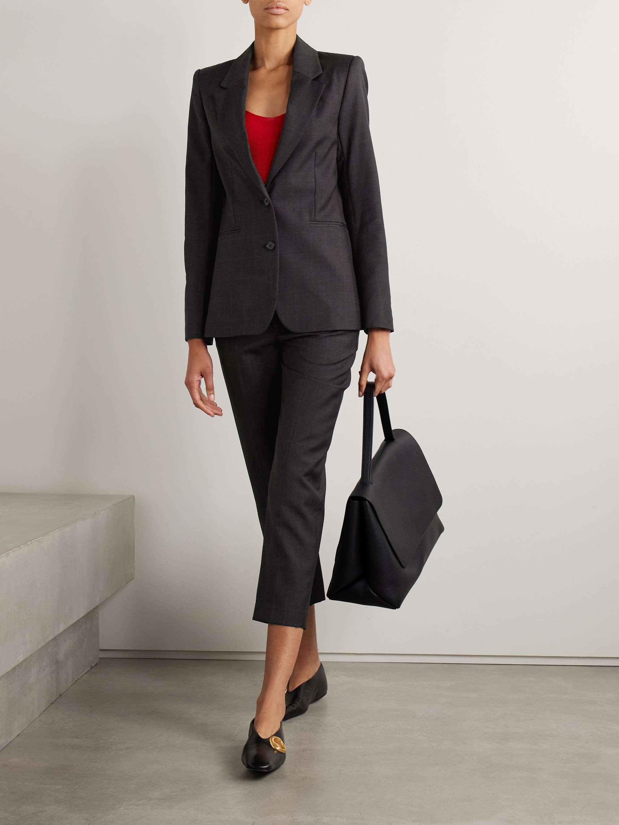 Reva Prince of Wales checked wool blazer view