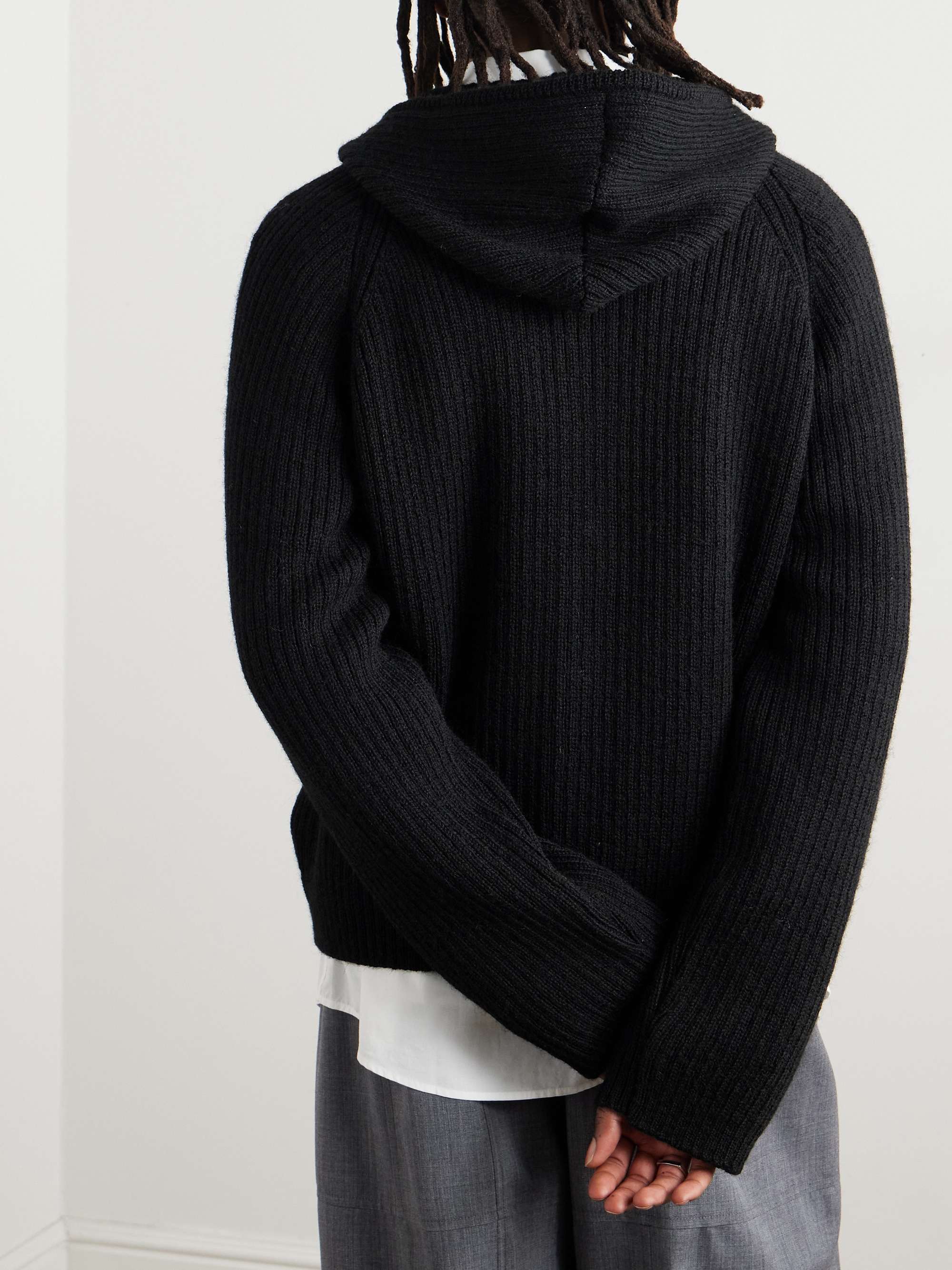 Level Ribbed Wool Hoodie view