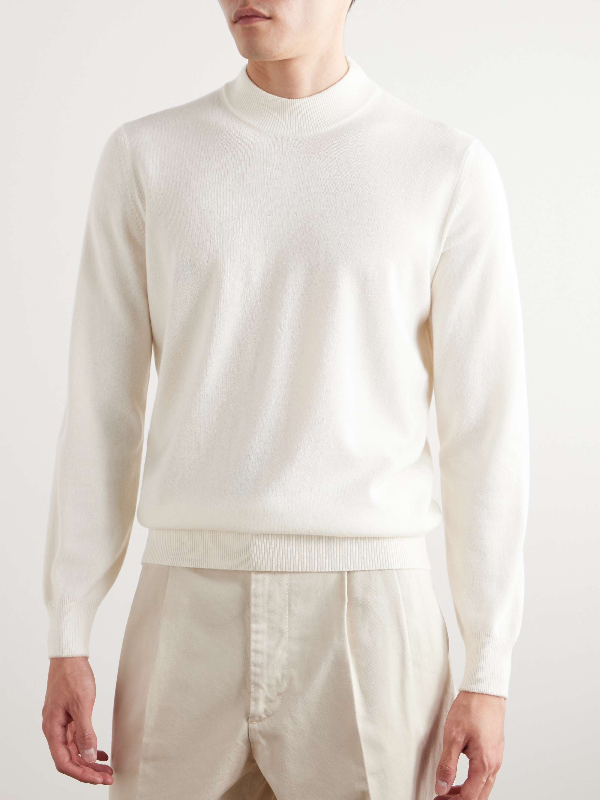 Mock-Neck Cashmere Sweater view