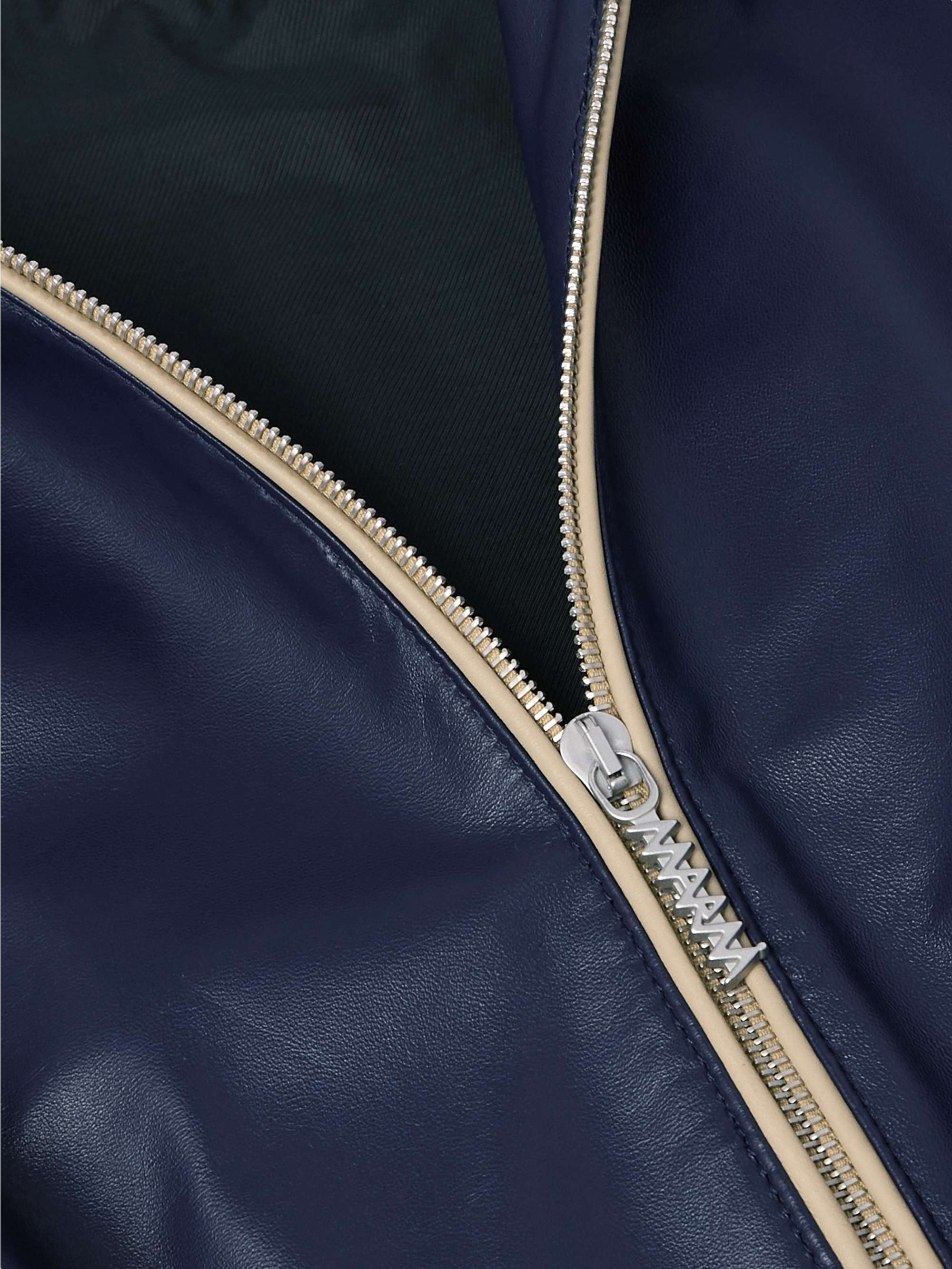 Striped Leather Jacket view