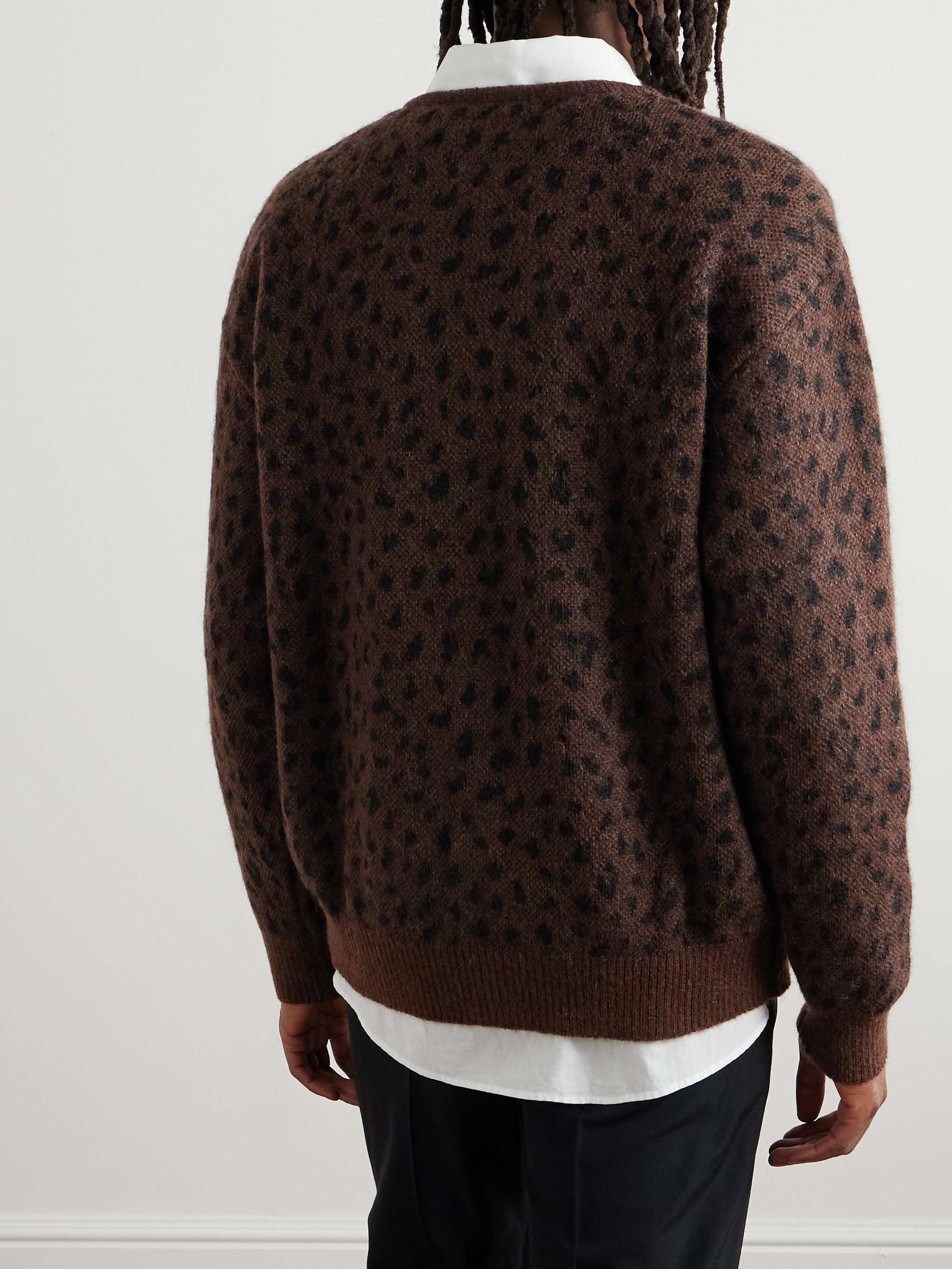 Leopard-Print Woven Cardigan view