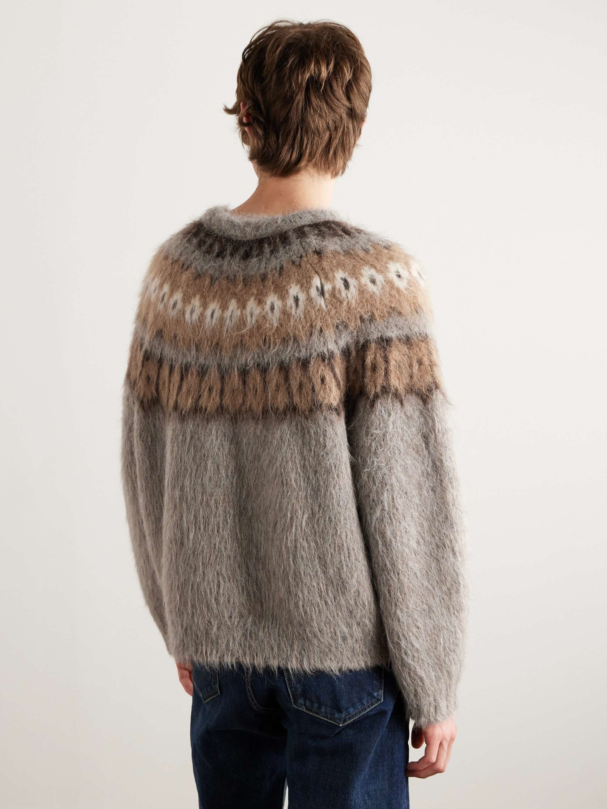 Fair Isle Brushed Alpaca Wool-Blend Sweater view